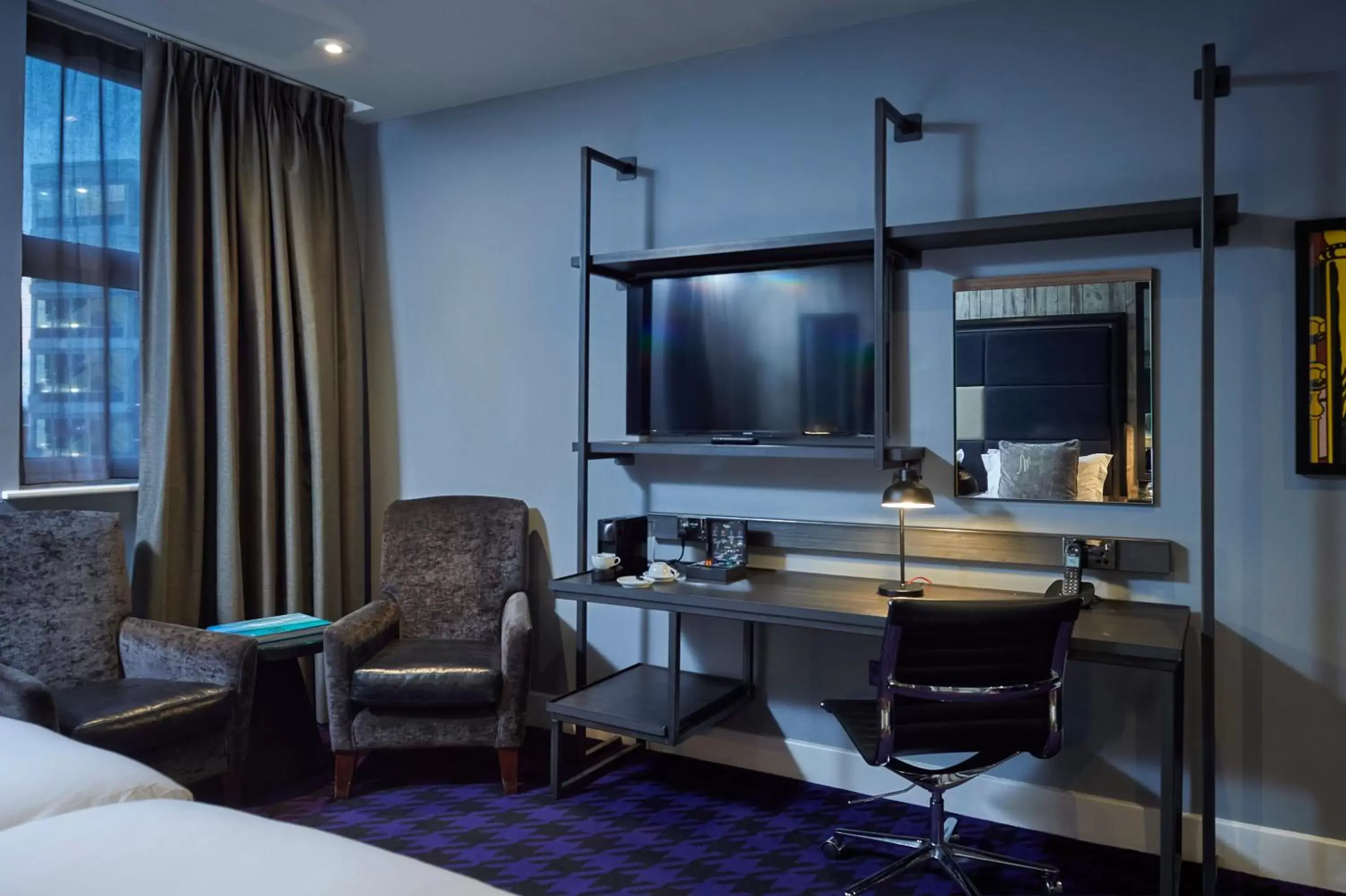 Bedroom, TV/Entertainment Center in Malmaison Manchester