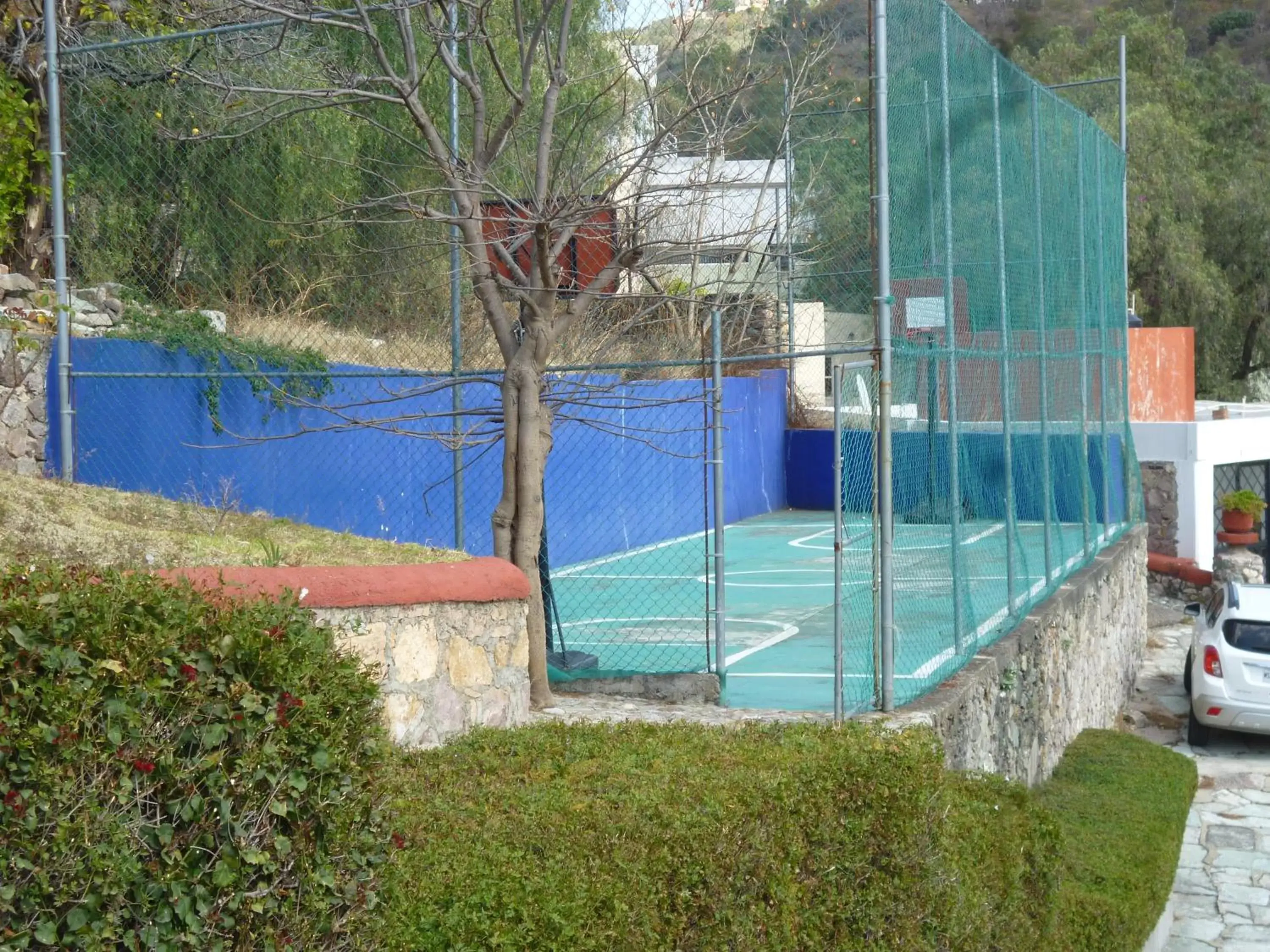Tennis court, Pool View in Hotel Castillo de Santa Cecilia