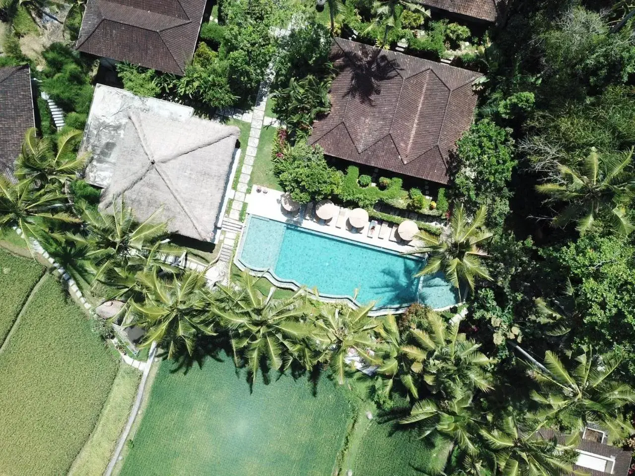 Property building, Bird's-eye View in MATHIS Retreat Ubud