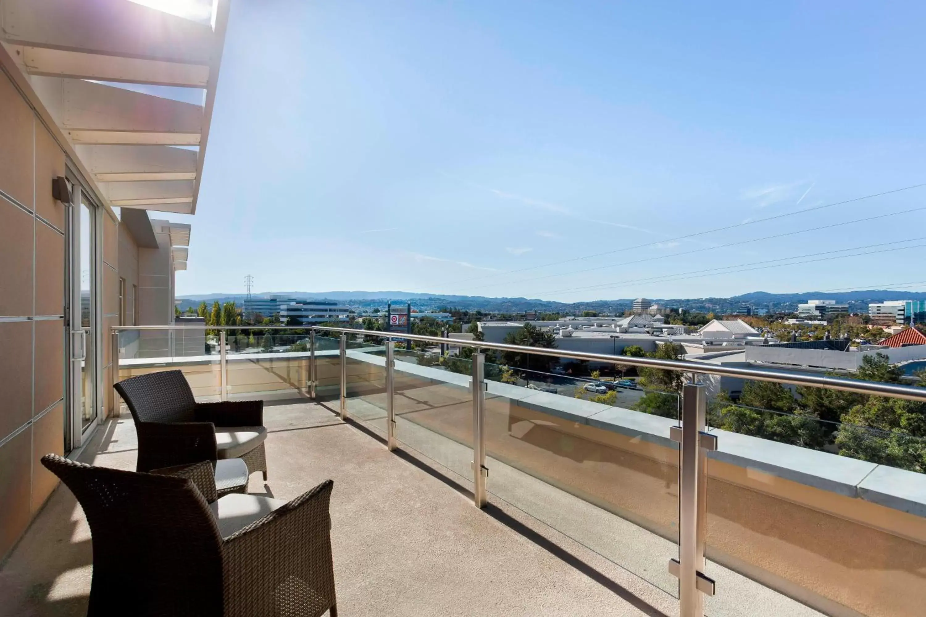 Bedroom, Balcony/Terrace in TownePlace Suites by Marriott San Mateo Foster City