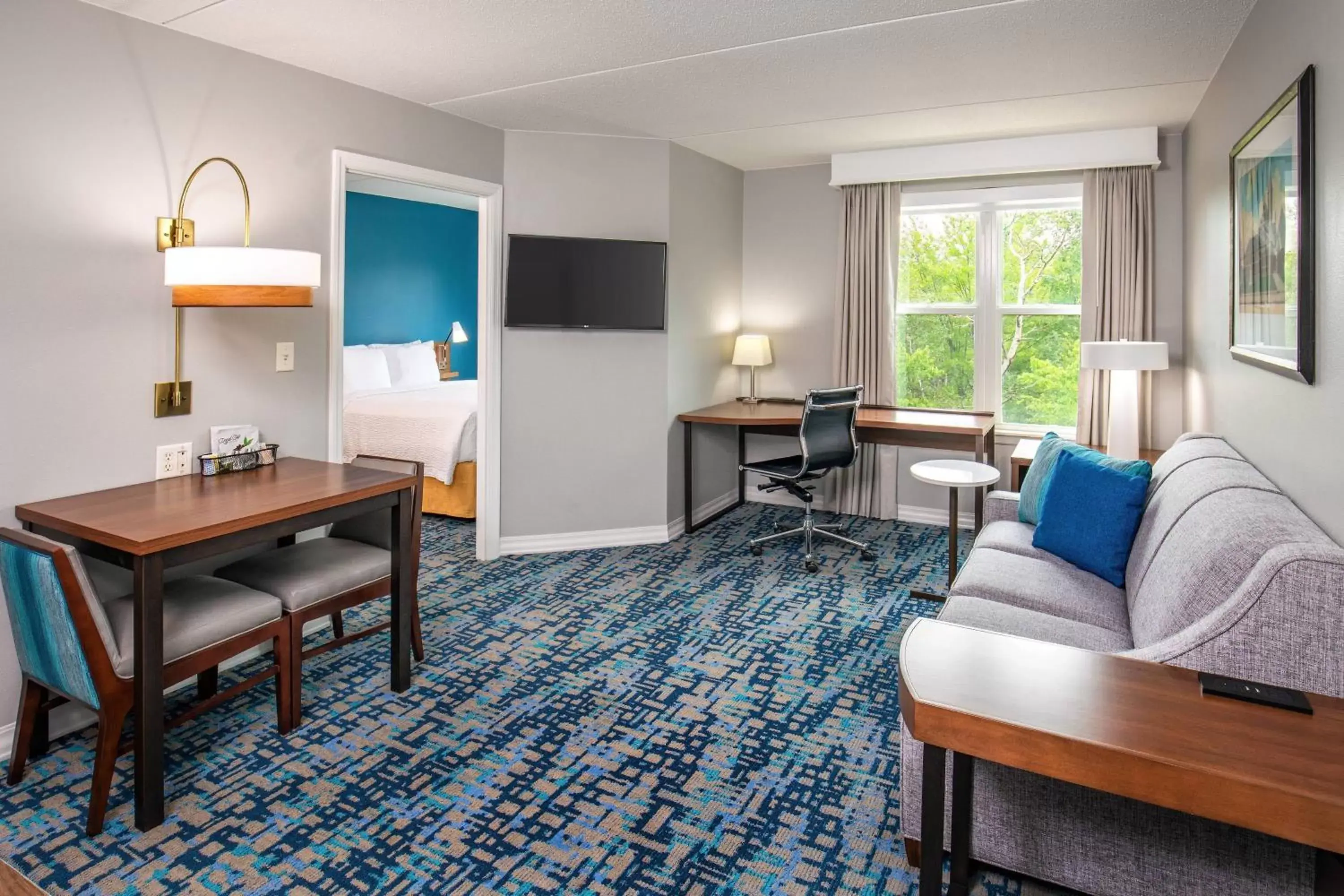 Living room, Seating Area in Residence Inn by Marriott Boston Woburn