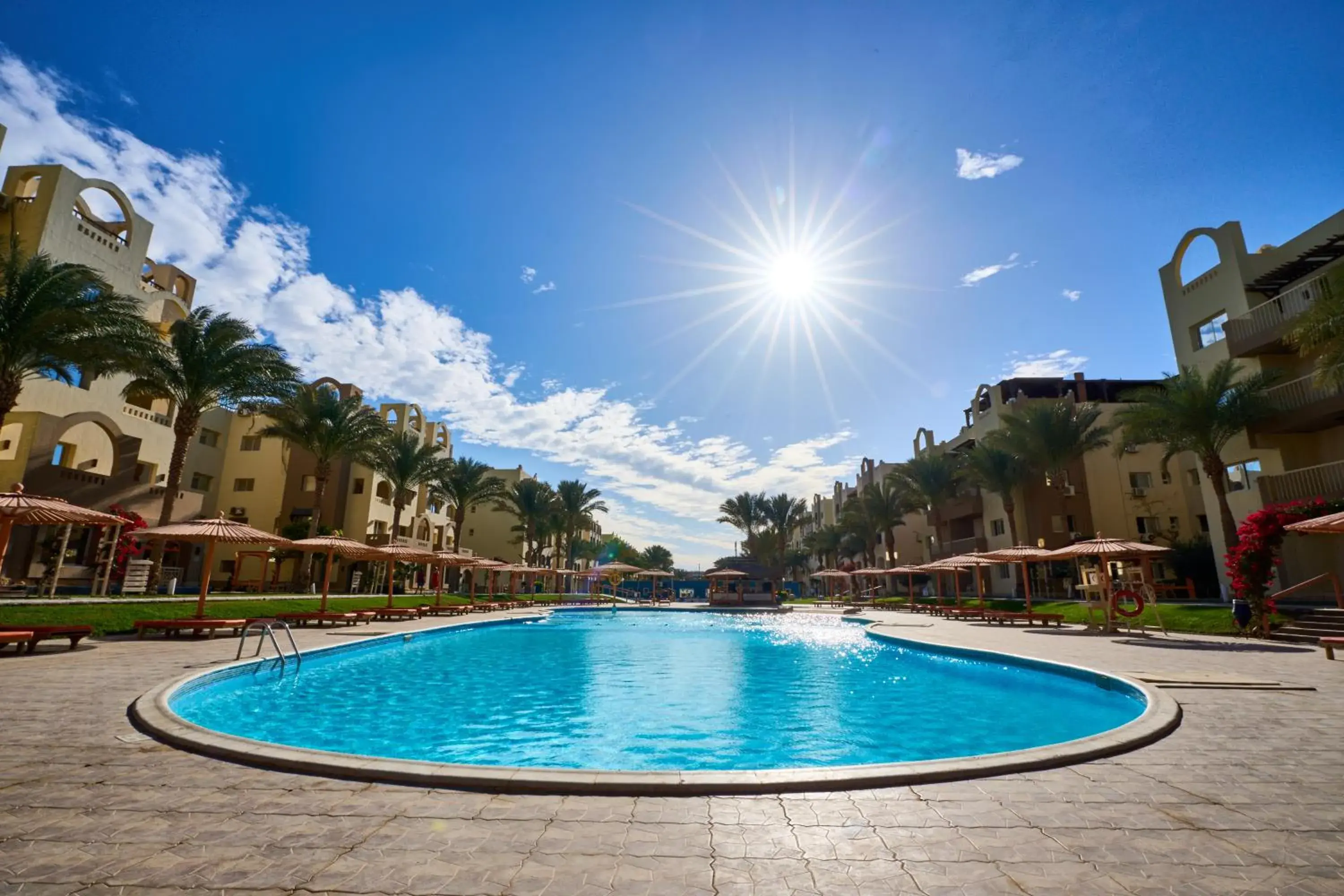 Sunrise, Swimming Pool in El Karma Beach Resort & Aqua Park - Hurghada