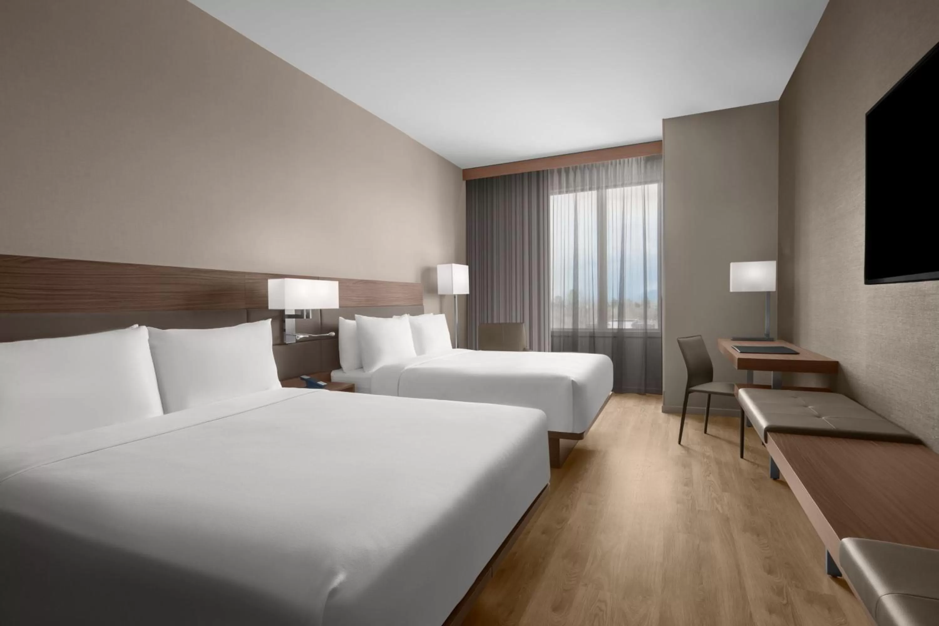 Queen Room with Two Queen Beds - Hearing Accessible in AC Hotel by Marriott Bozeman Downtown