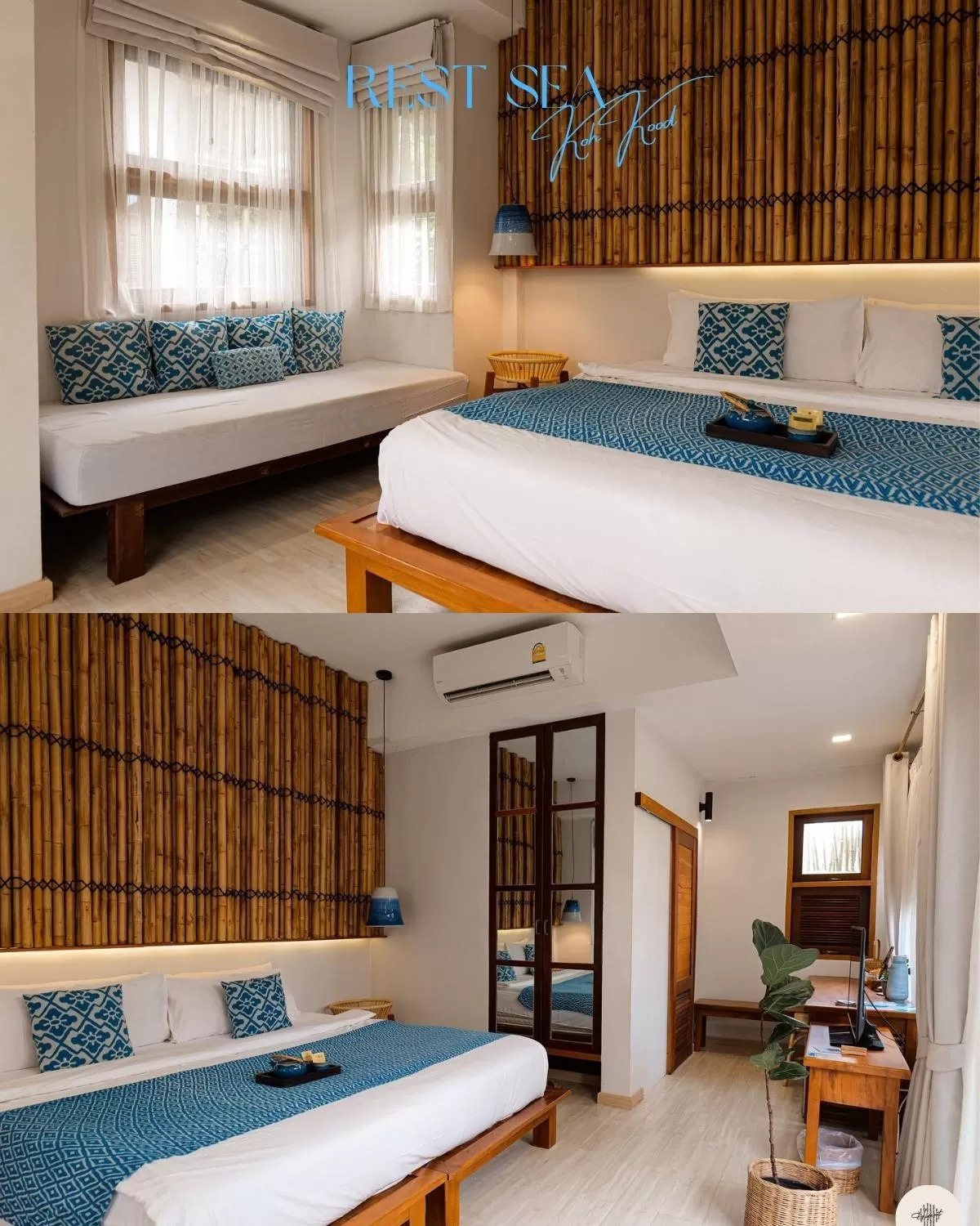 Bed in Rest Sea Resort Koh Kood