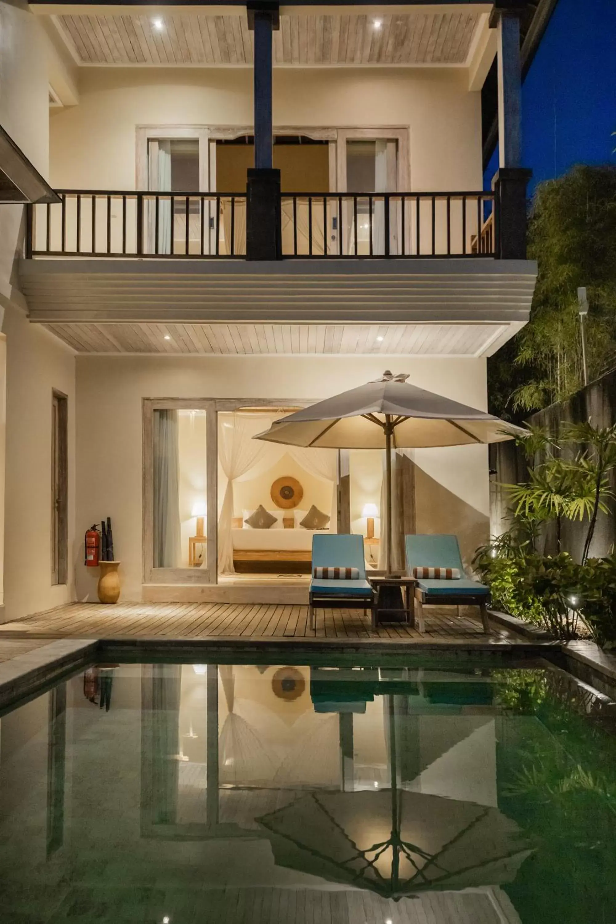 Balcony/Terrace, Swimming Pool in La Berceuse Resort and Villa Nusa Dua by Taritiya Collection