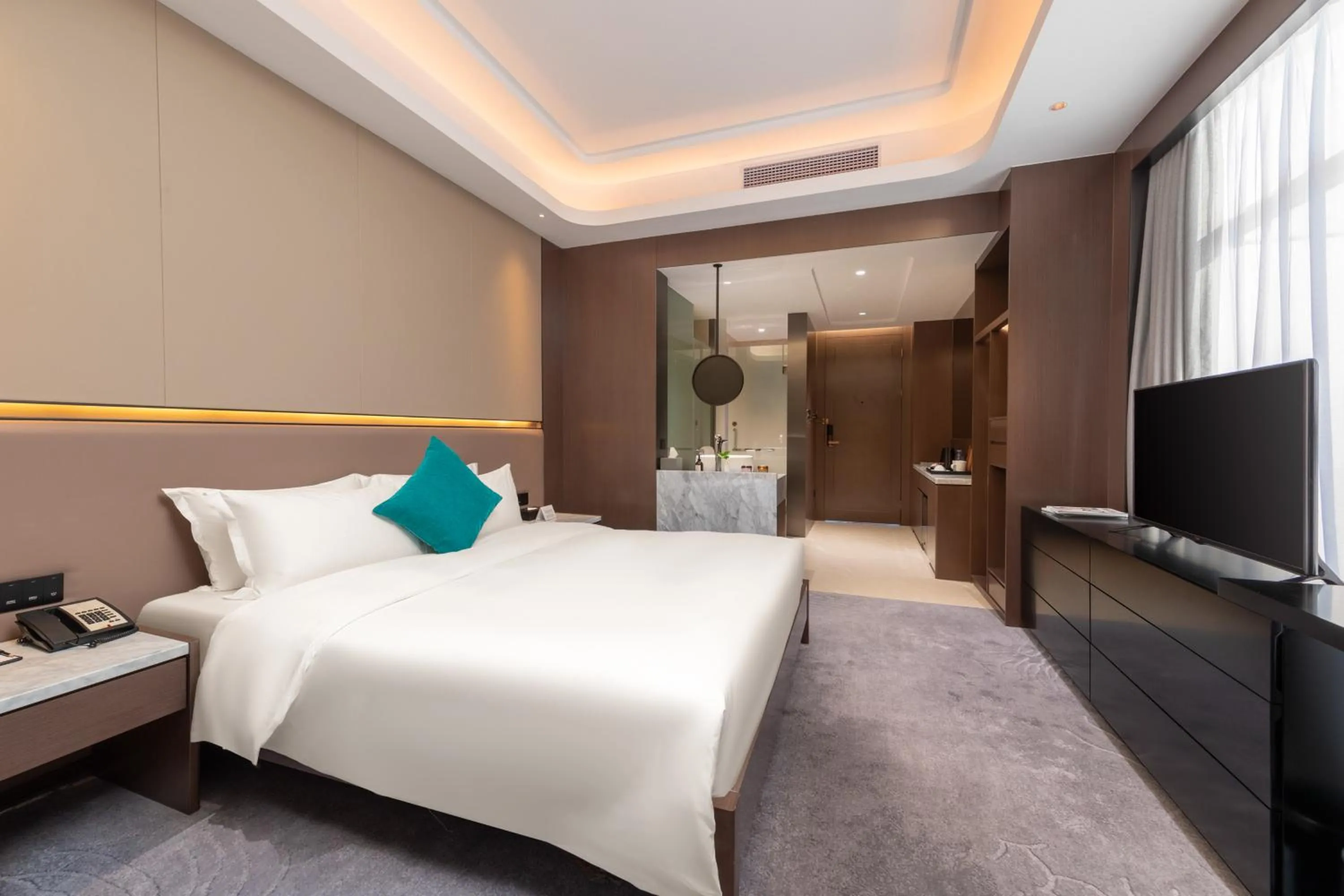 Bed in Honder International Hotel - Free shuttle bus between hotel and exhibition center during Canton Fair period