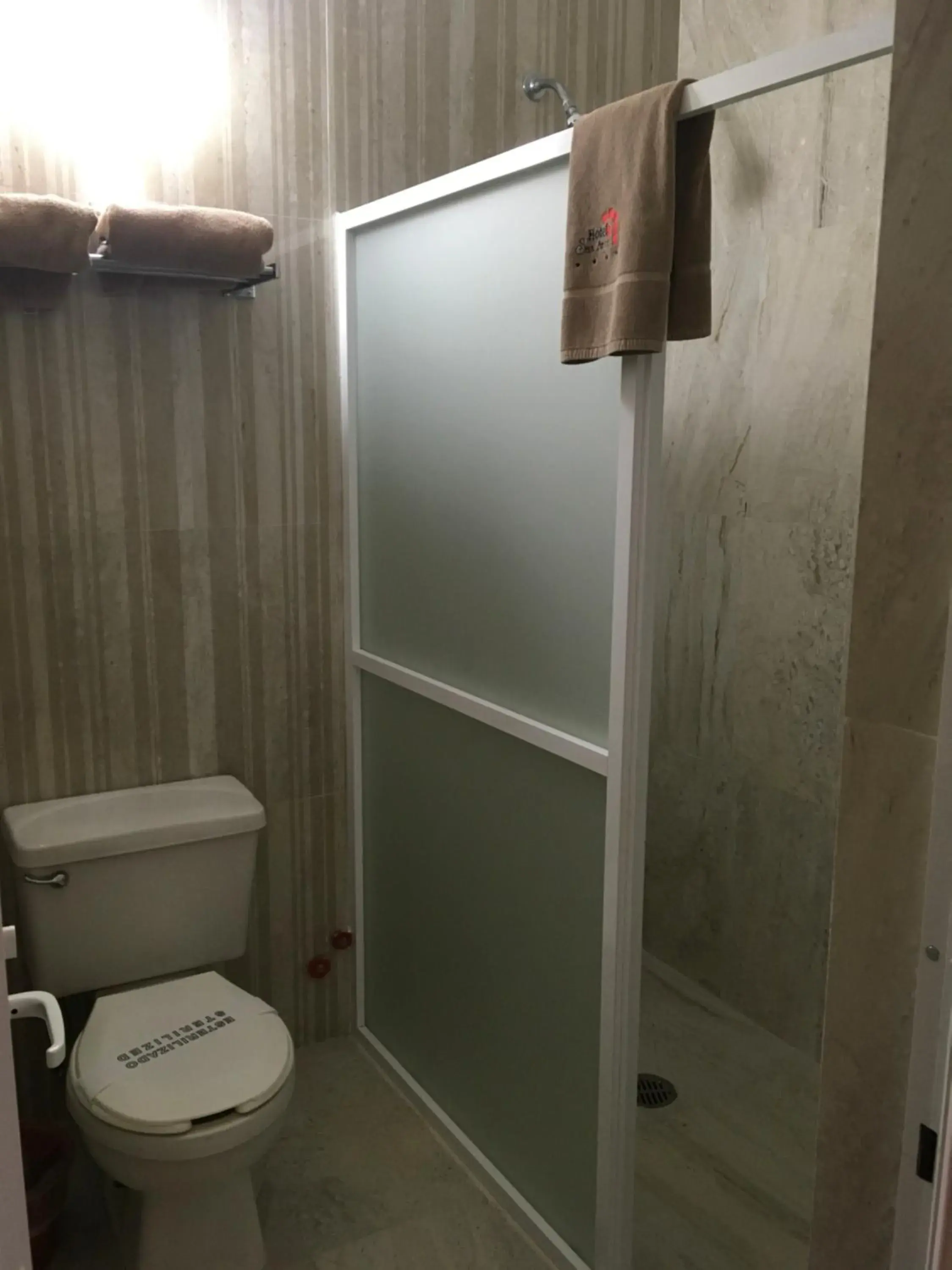 Shower, Bathroom in Hotel San Angel