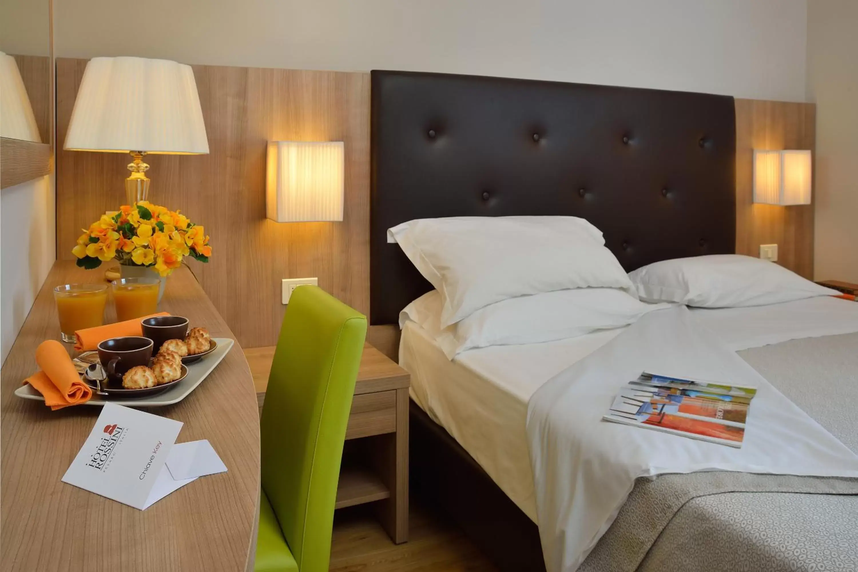 Bed in Hotel Rossini