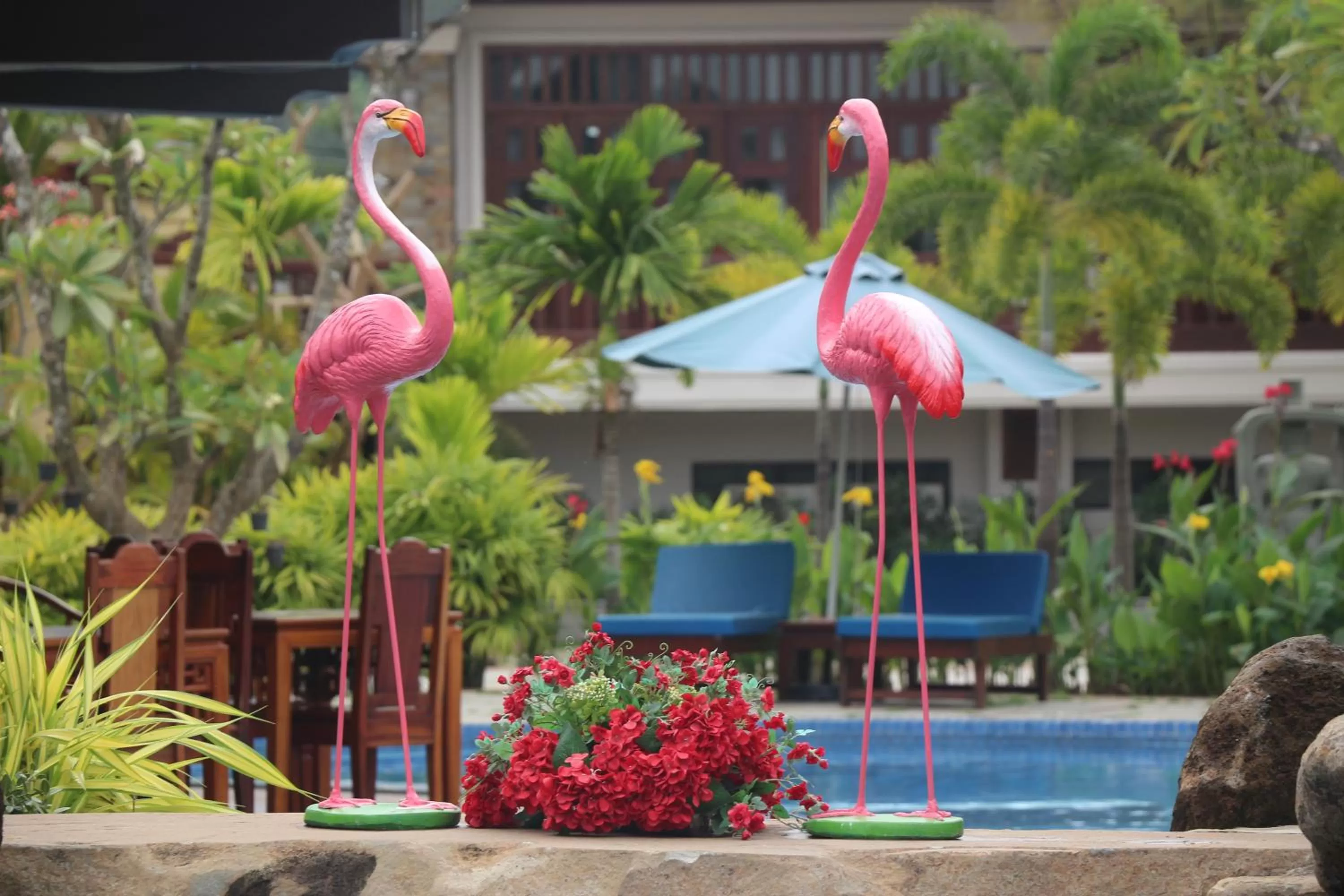 Pool view in Try Palace Resort Kep