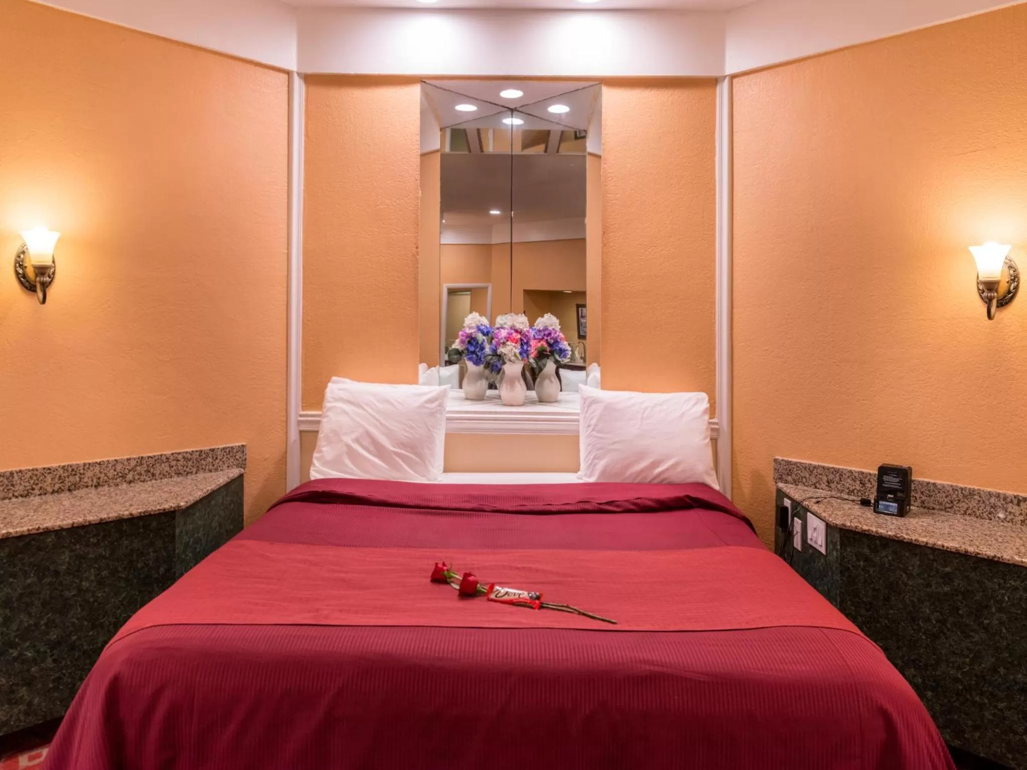 Bed in Inn of The Dove Romantic Luxury & Business Suites