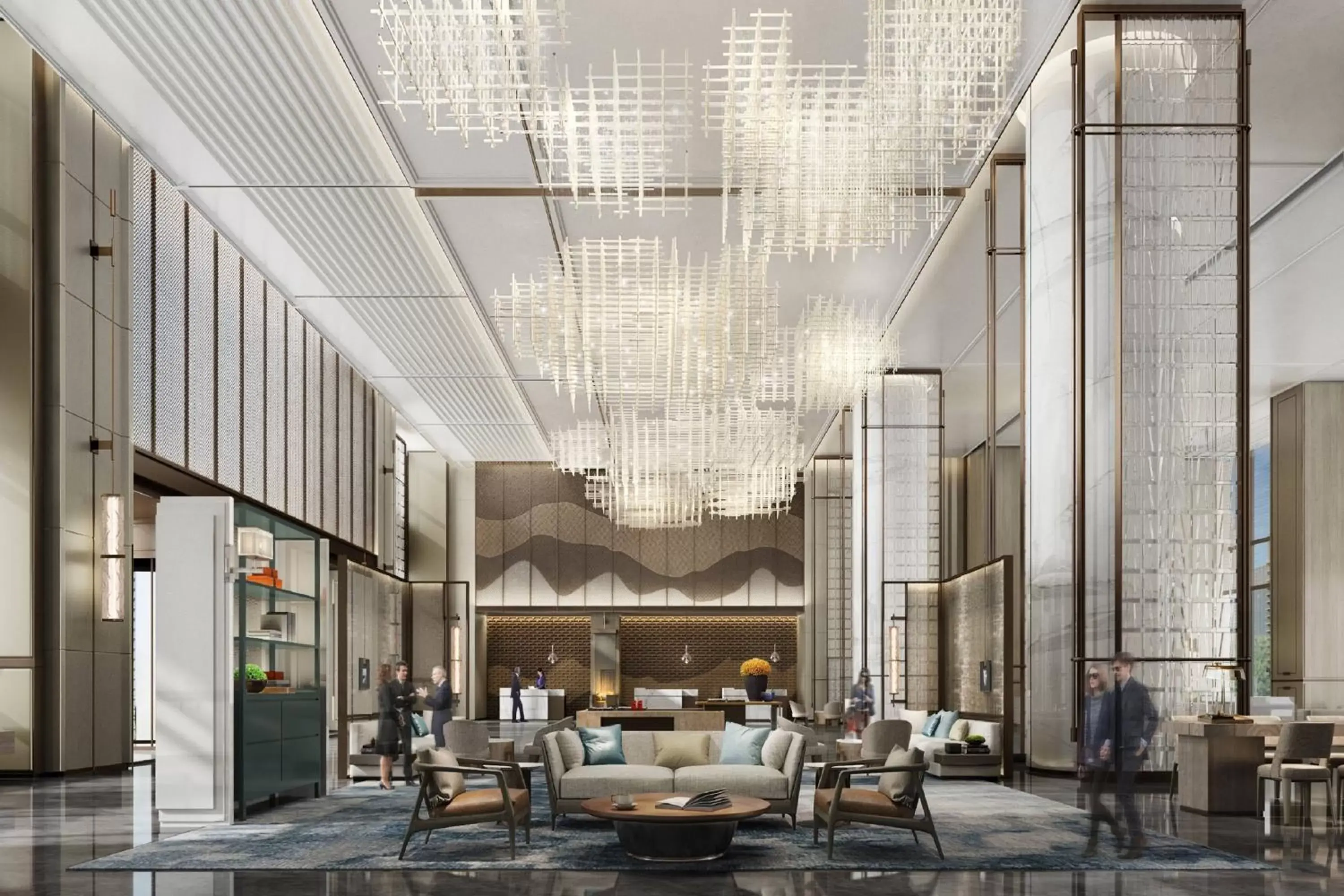 Lobby or reception, Restaurant/Places to Eat in Wenzhou Airport Marriott Hotel