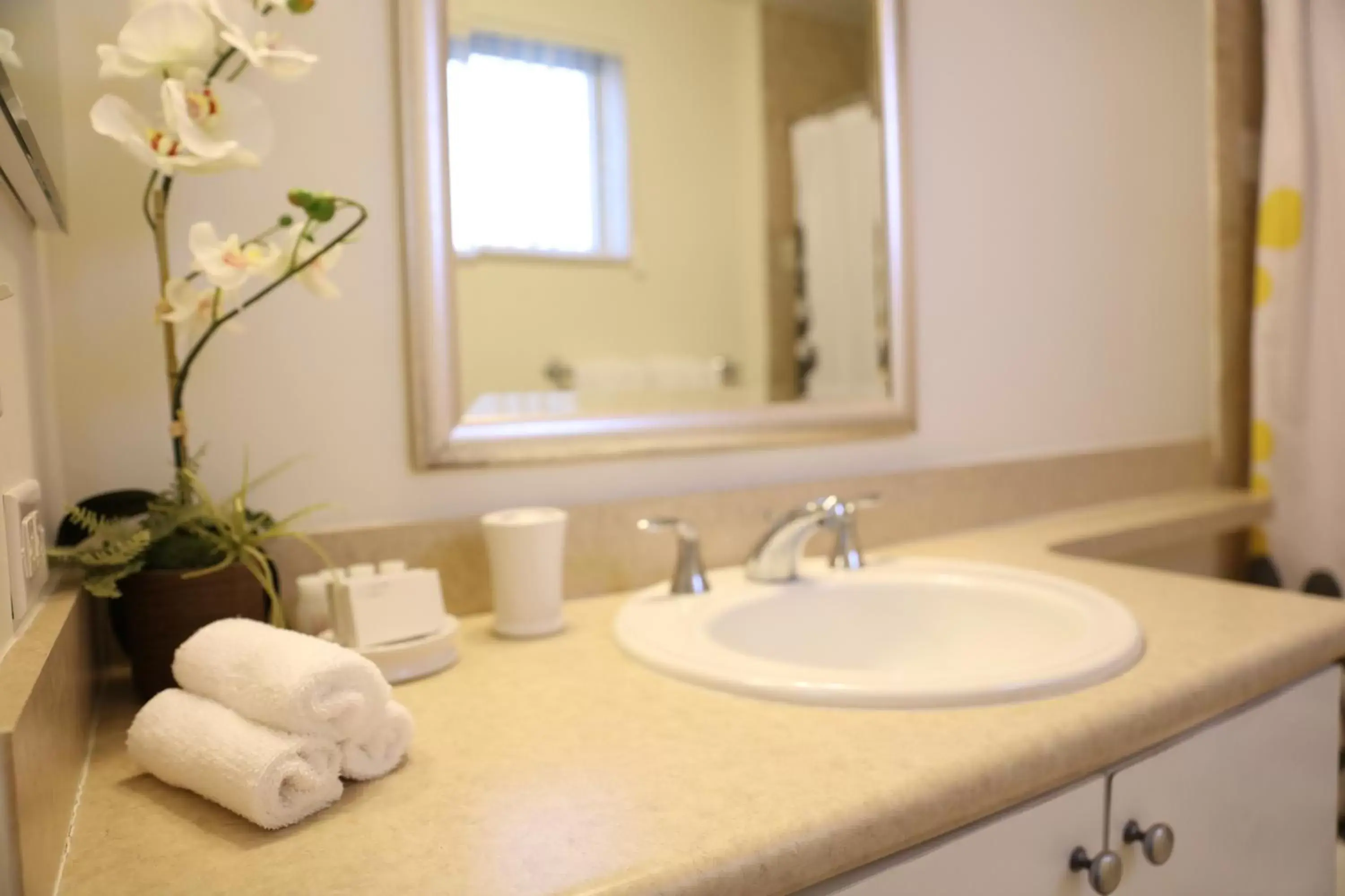 Bathroom in Dadeland Towers by Miami Vacations