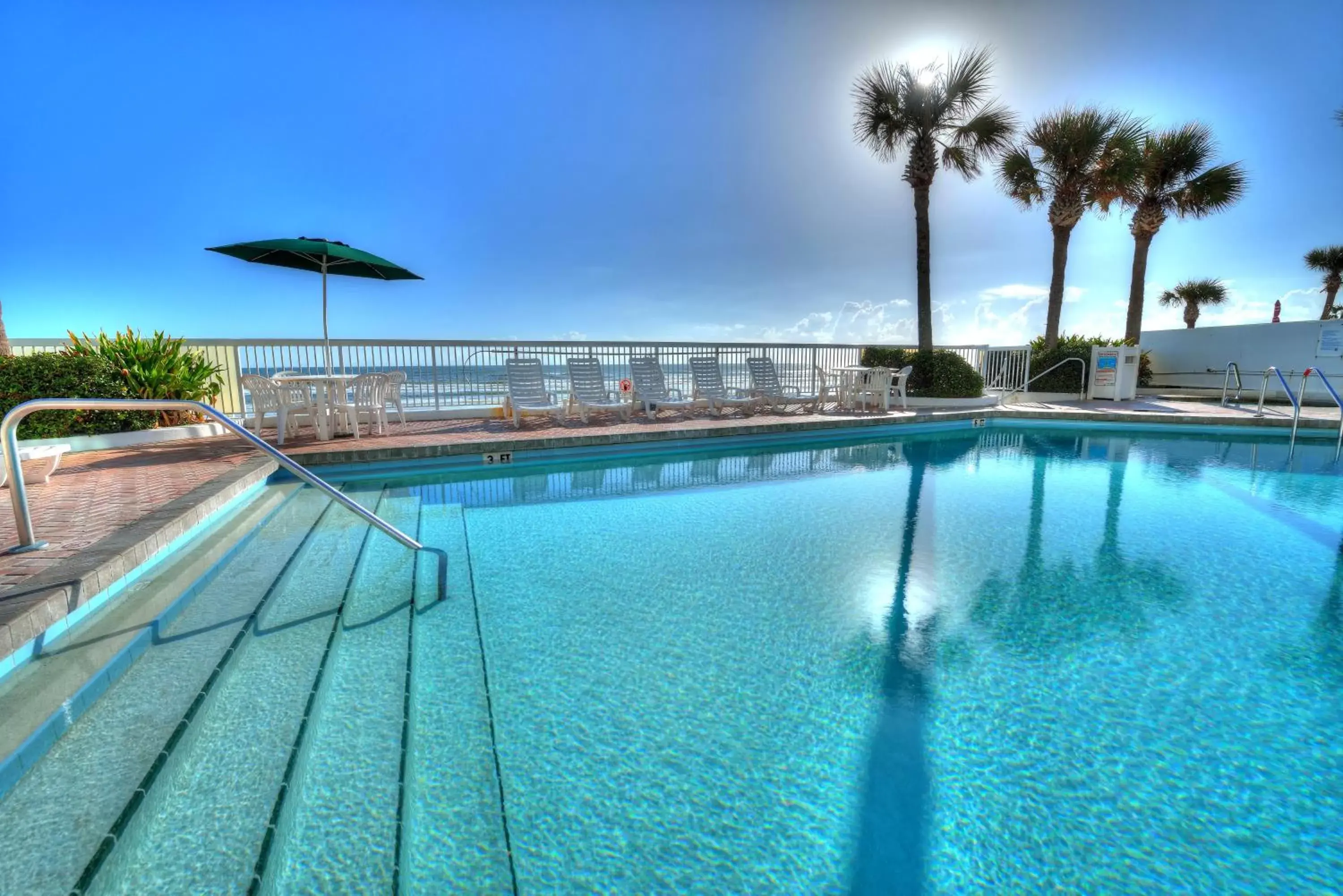 Patio, Swimming Pool in Bahama House - Daytona Beach Shores