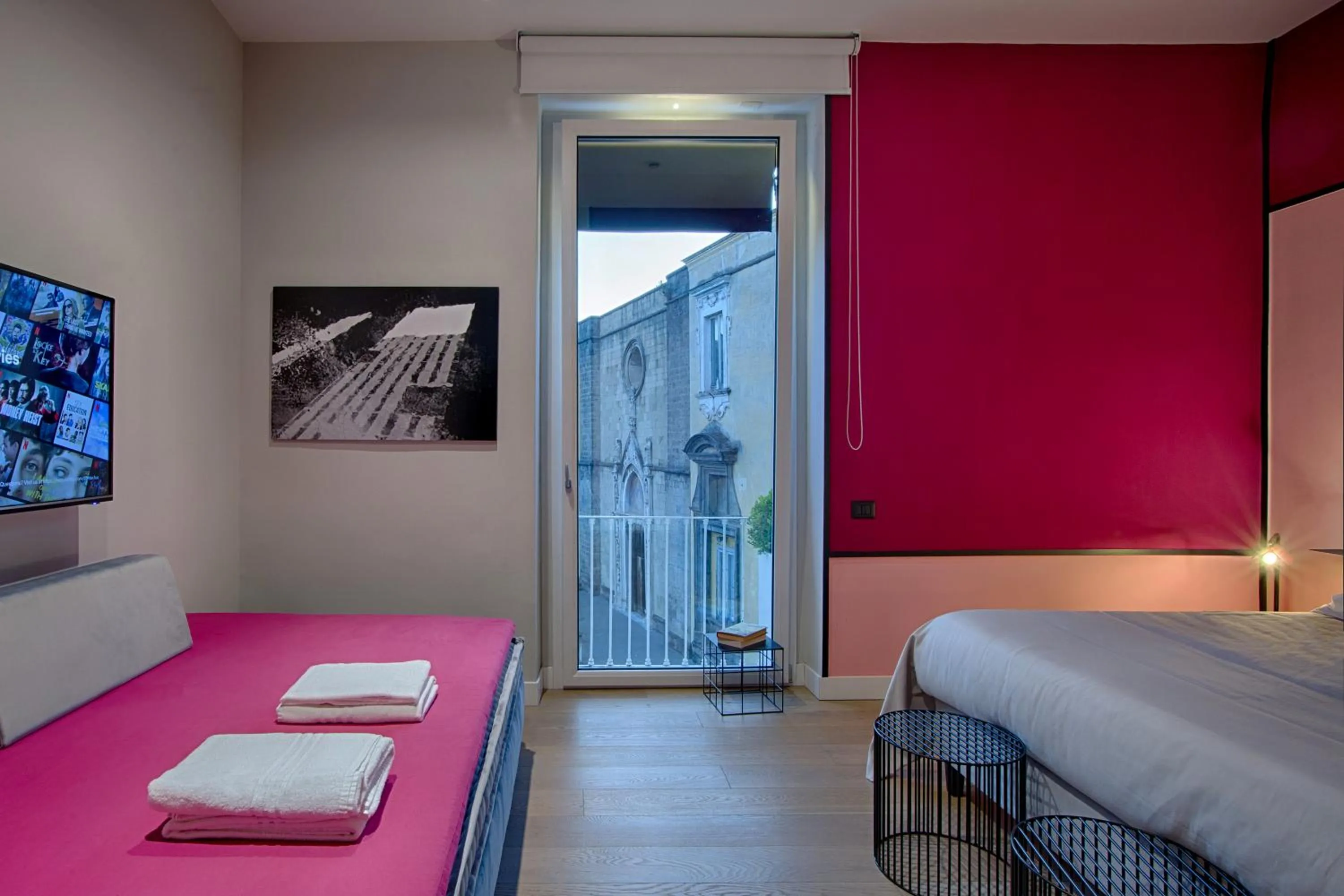 Decorative detail, Bed in Casa Pacifico Napoli