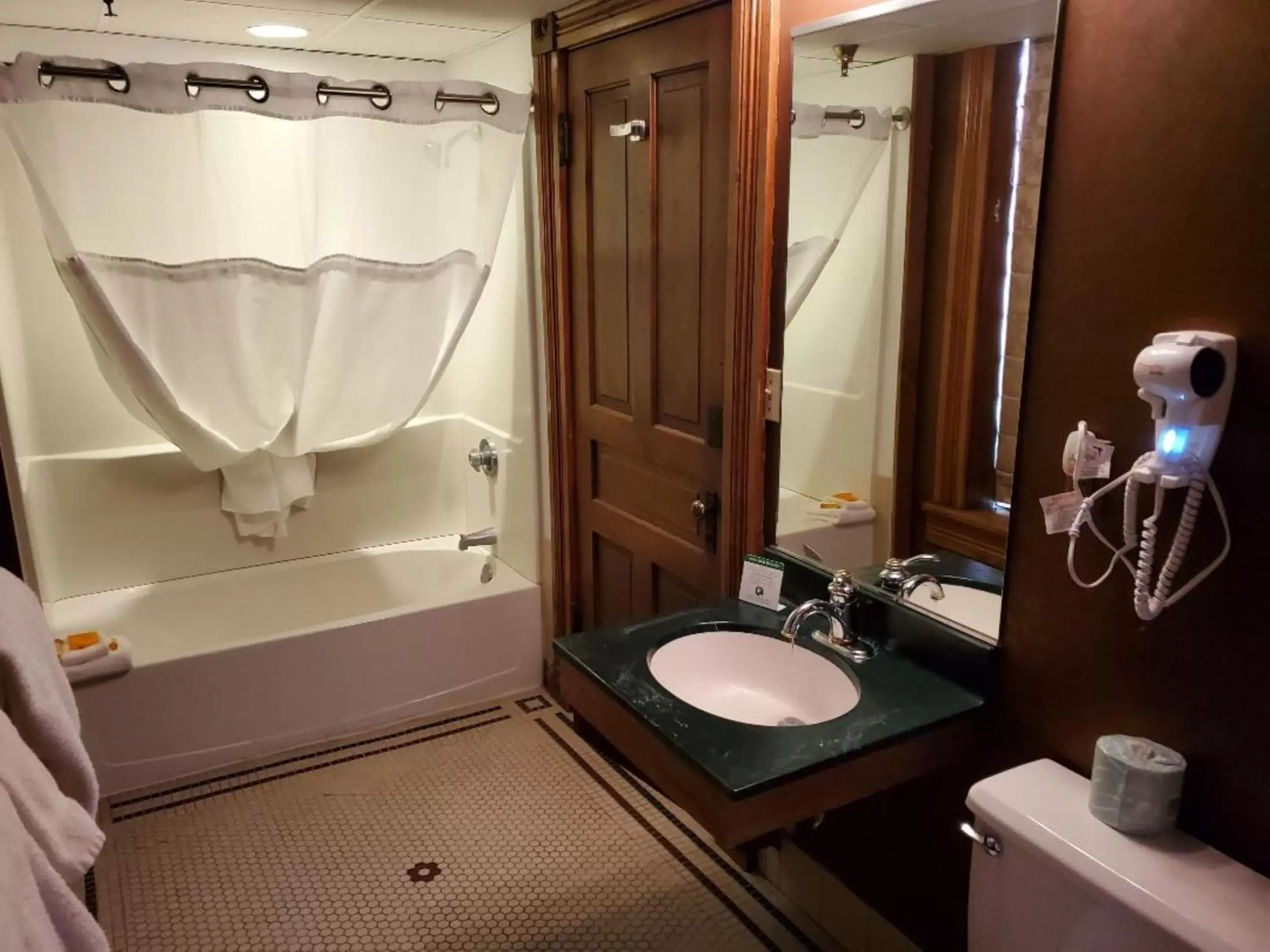 Bathroom in Historic Bullock Hotel