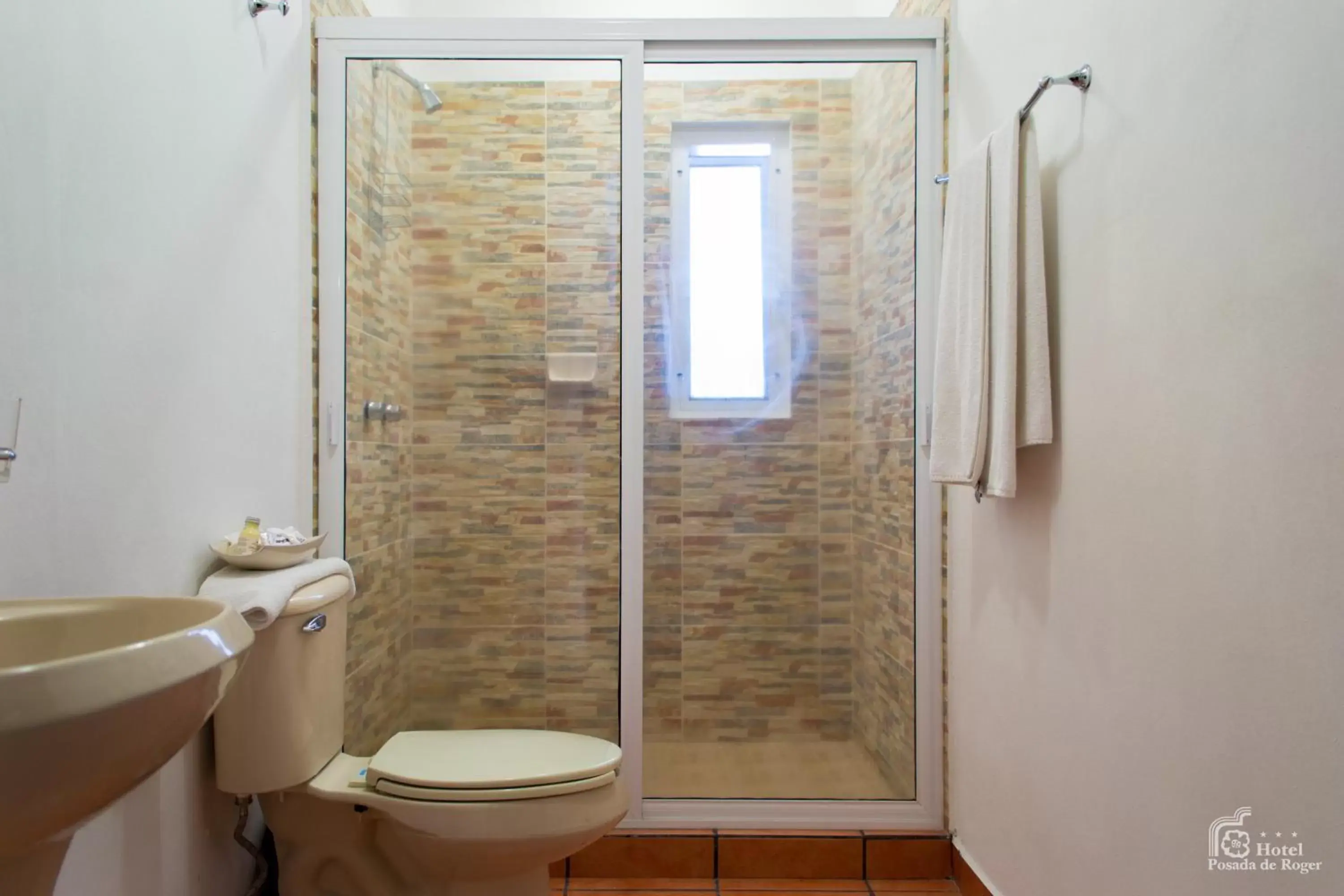 Shower, Bathroom in Hotel Posada De Roger