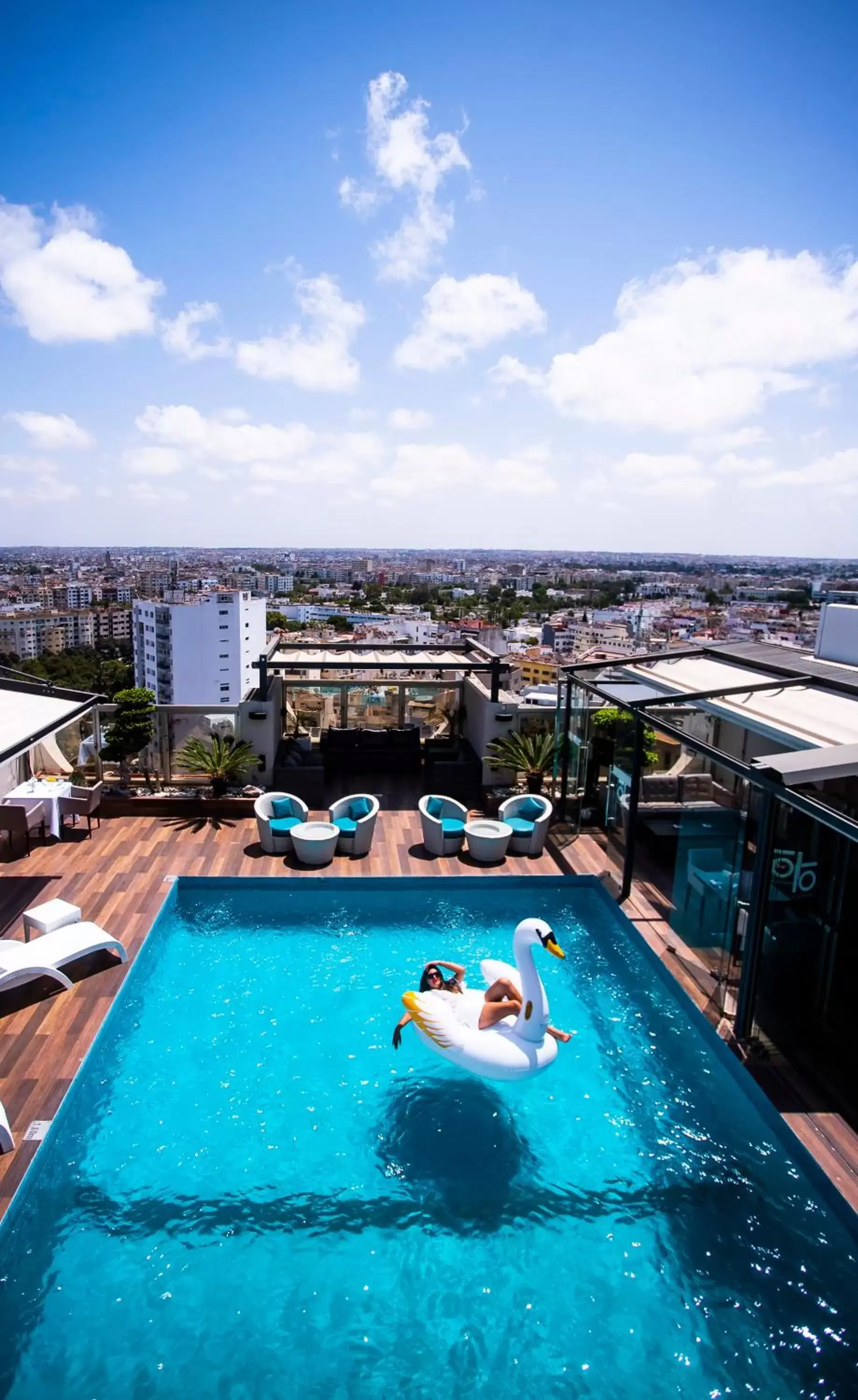 Swimming pool, Pool View in Mövenpick Hotel Casablanca