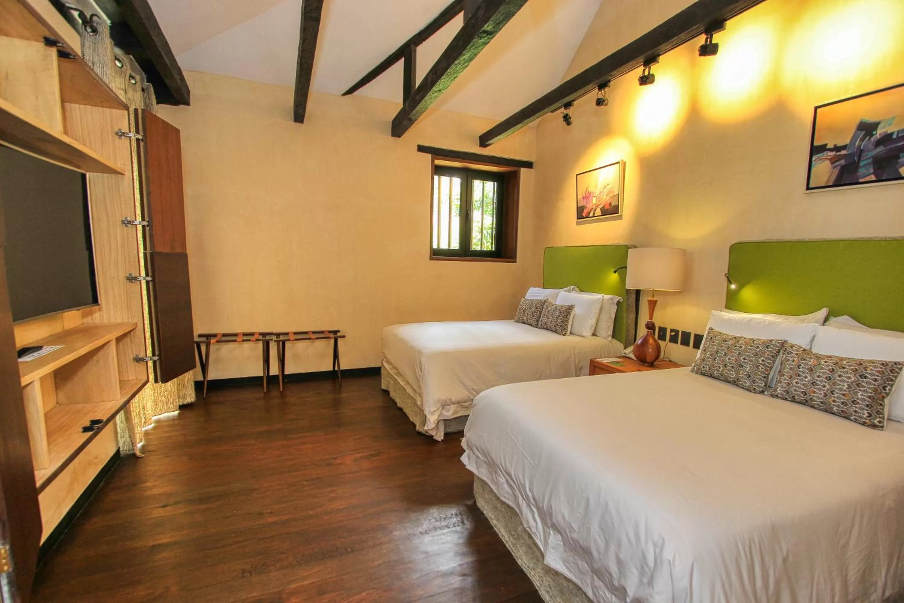 Decorative detail, Bed in Uvence Arte + Hotel