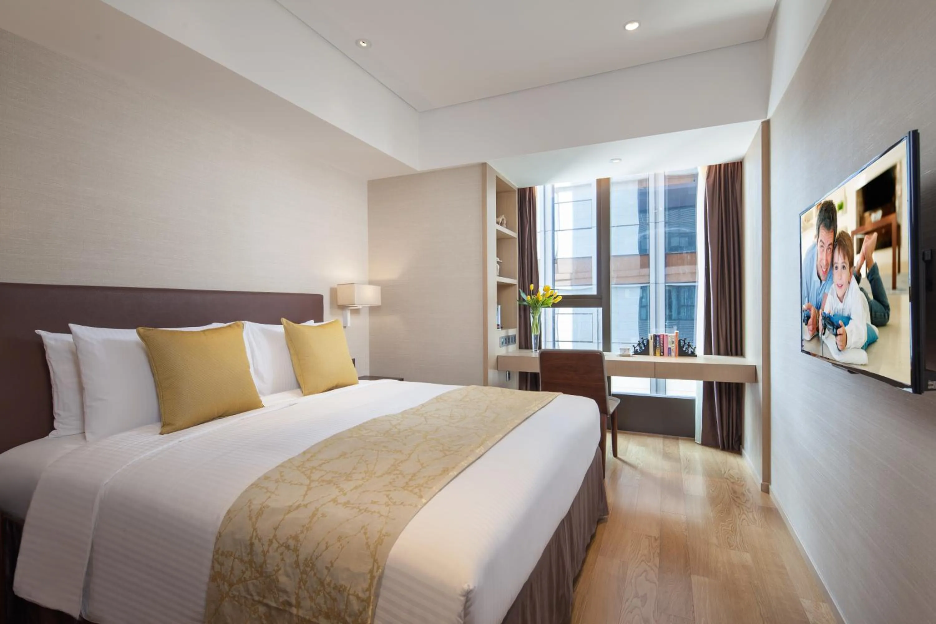 Bedroom, Bed in Somerset Xindicheng Xi&#x27;an