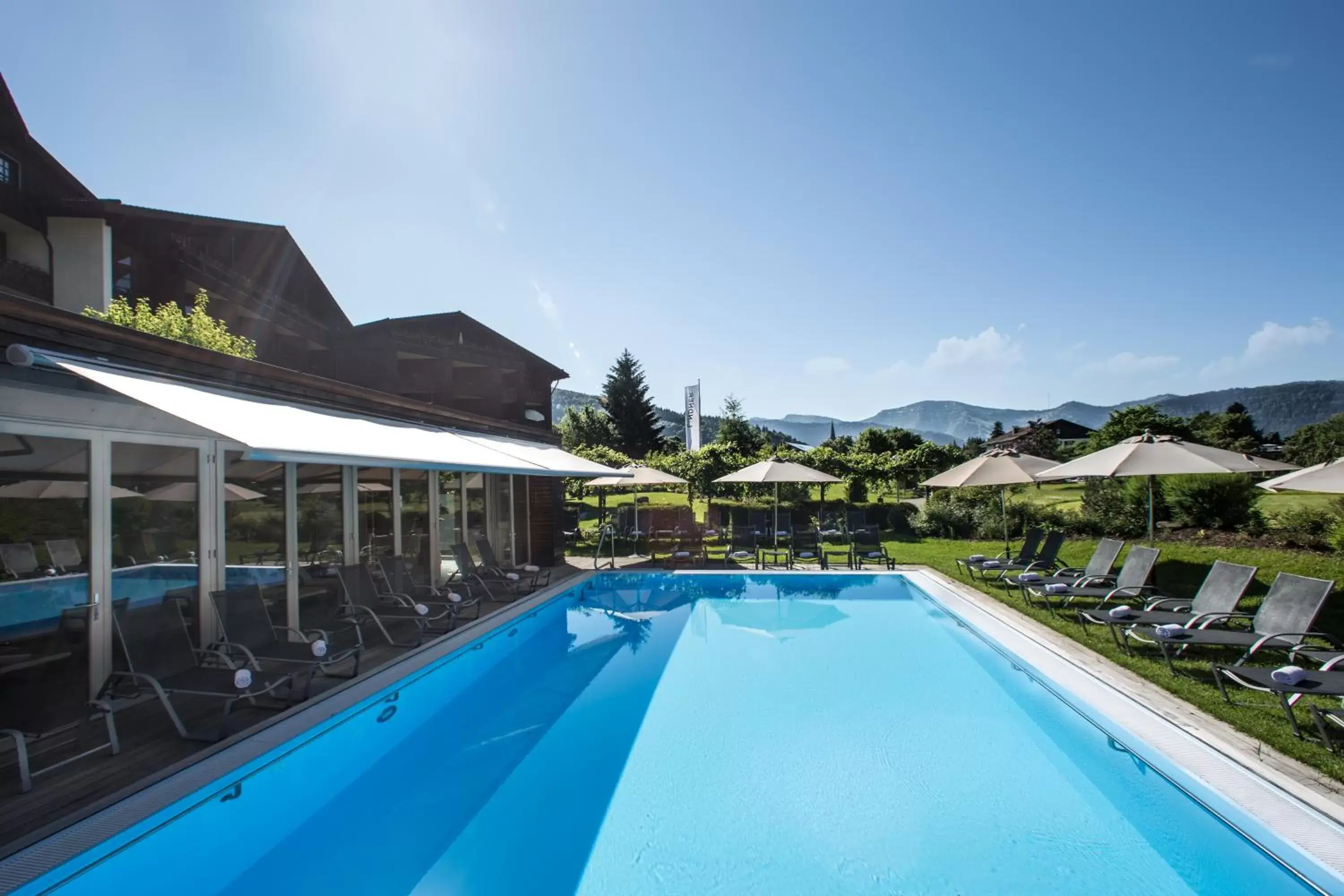 Summer, Swimming Pool in Lindner Hotel Oberstaufen Parkhotel, part of JdV by Hyatt