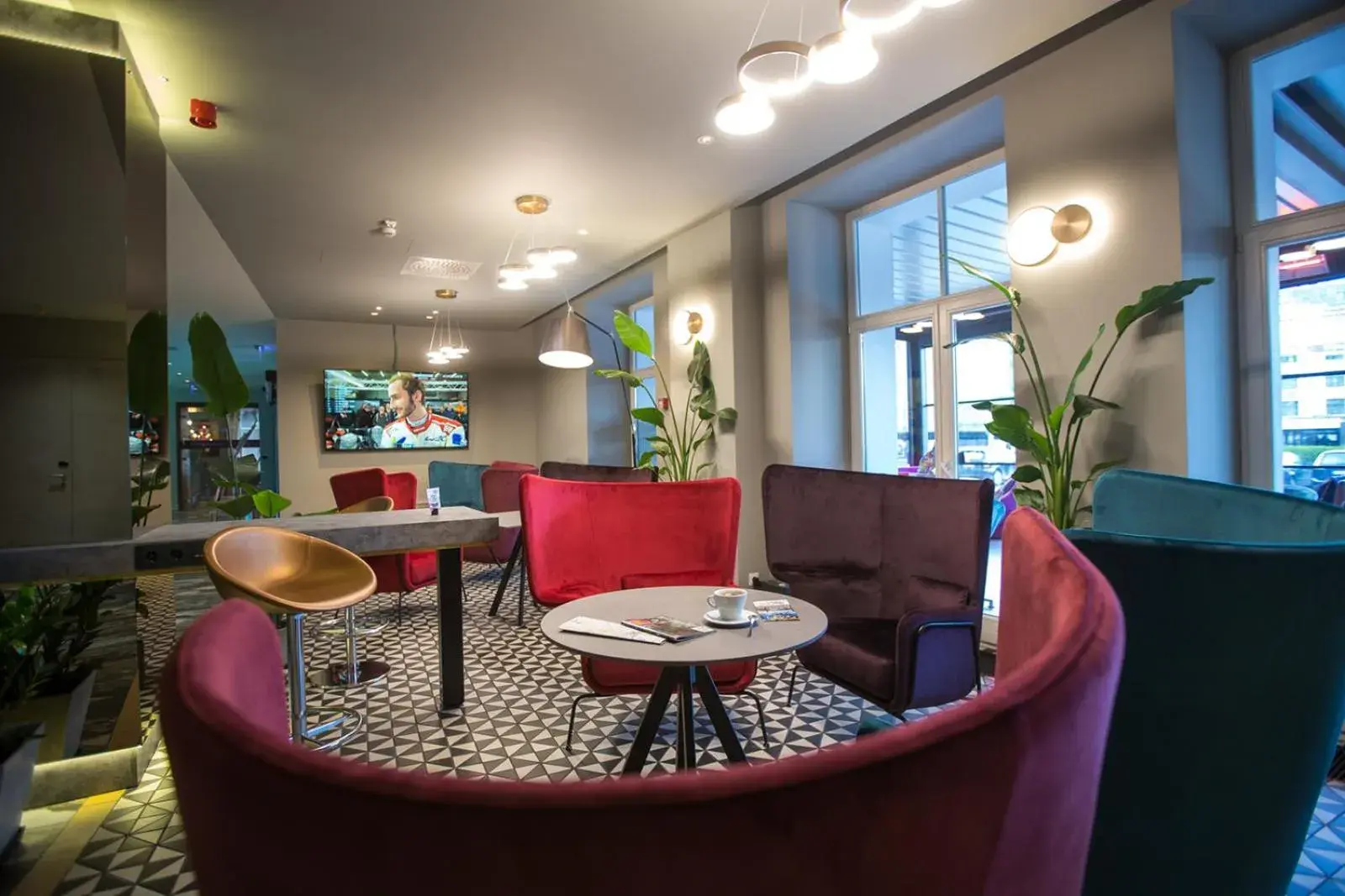 Lobby or reception, Lounge/Bar in Mercure Riga Centre