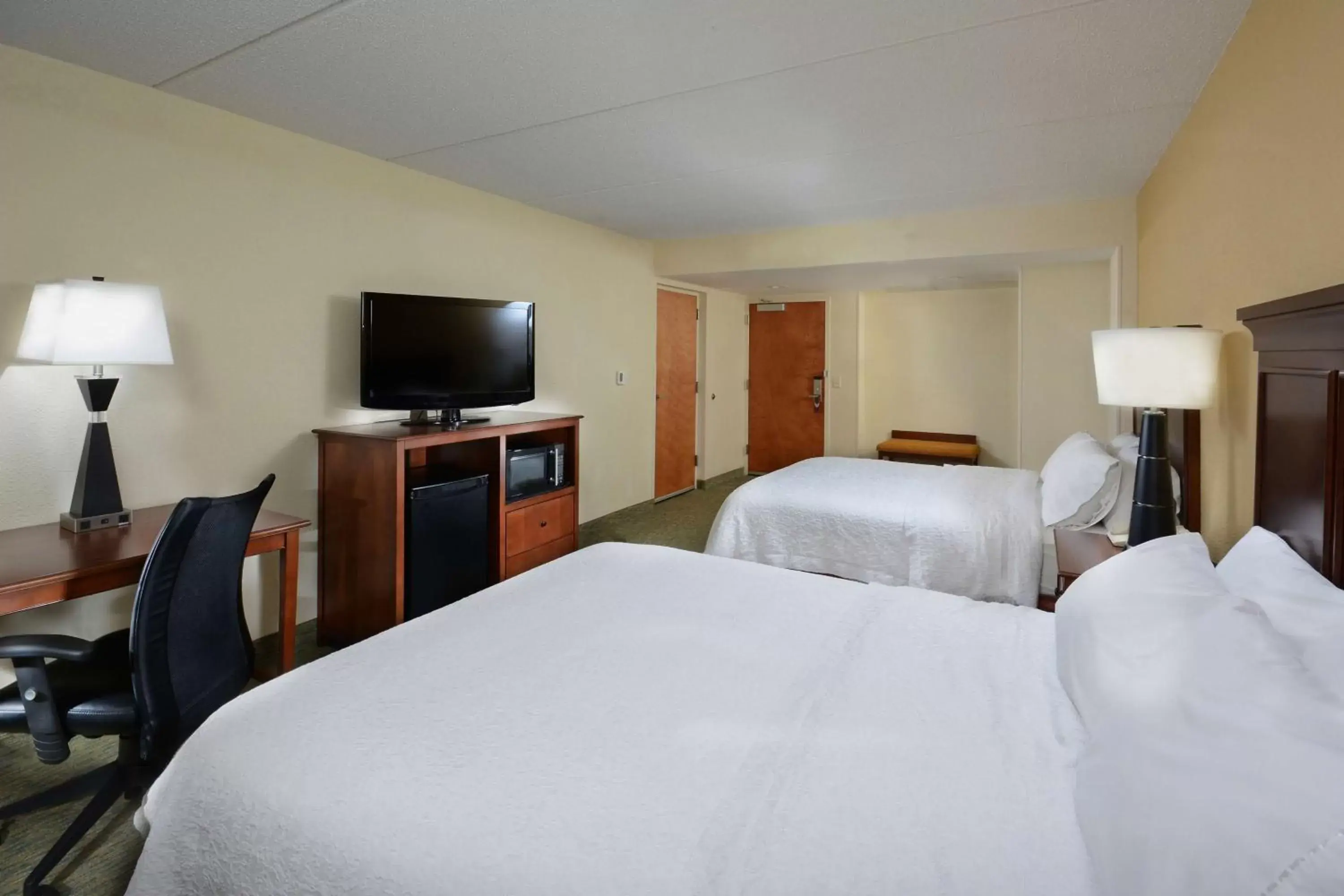 Bed, TV/Entertainment Center in Hampton Inn Raleigh/Durham Airport