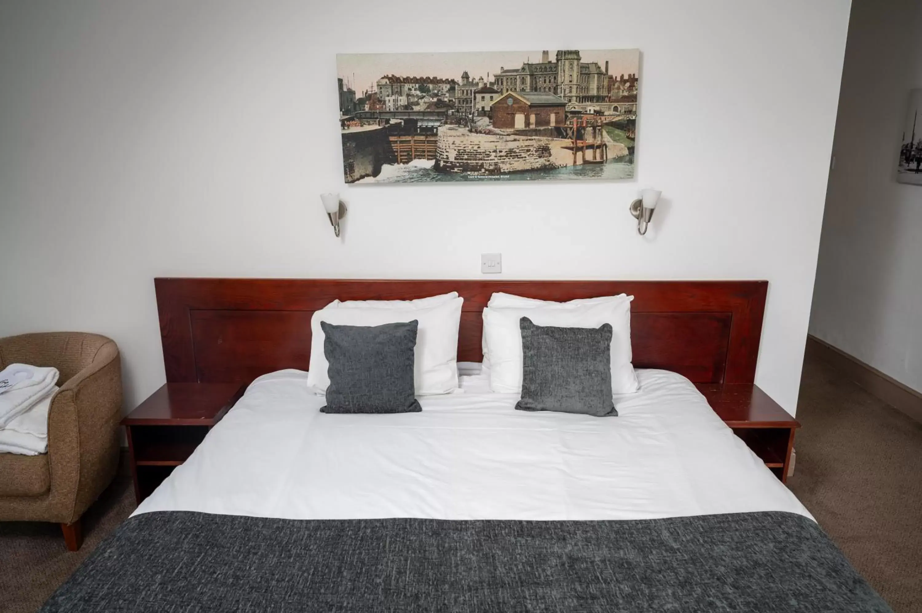 Bedroom, Bed in Channings Hotel by Greene King Inns