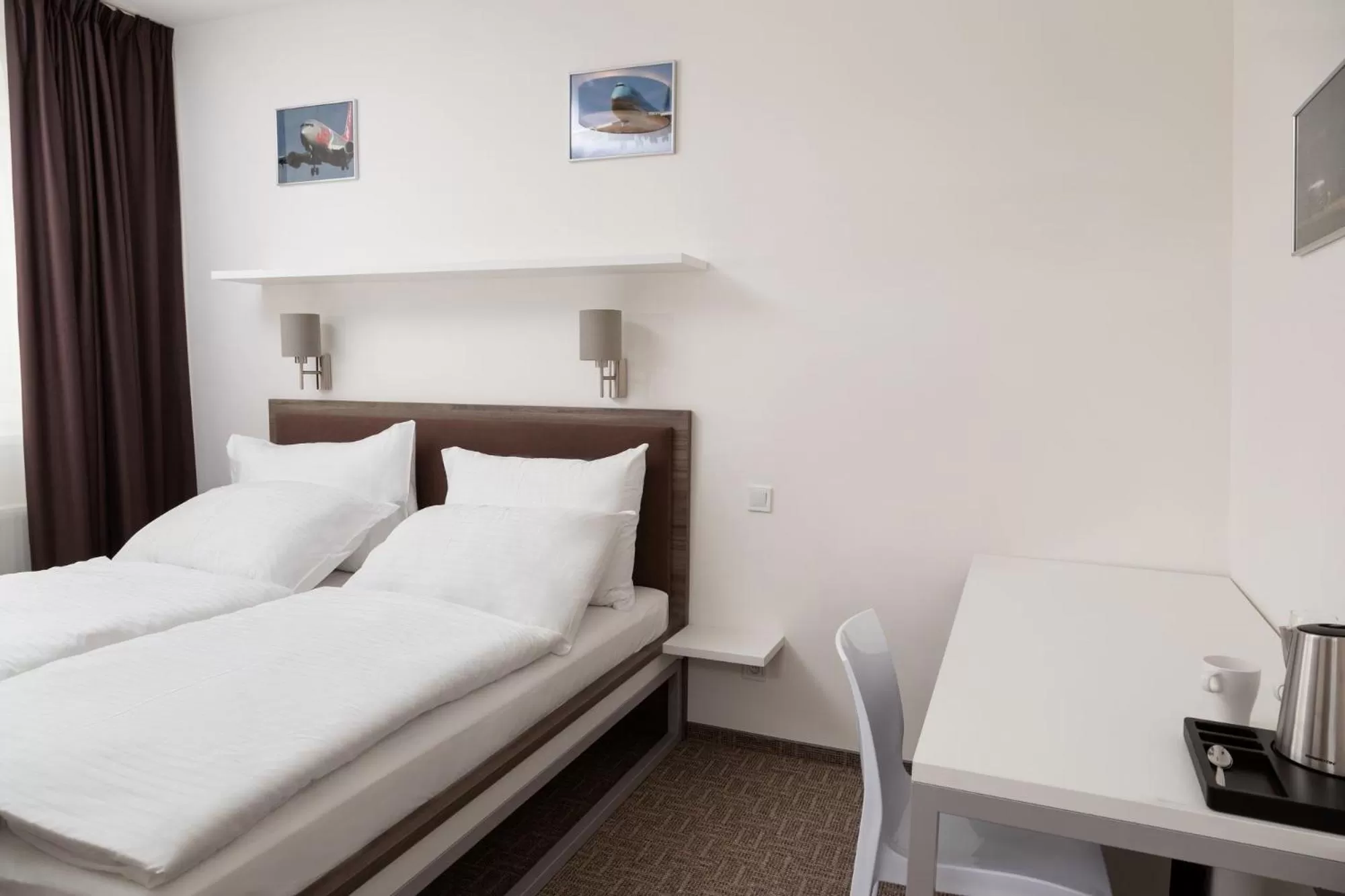 Bed in Skyhotel Prague