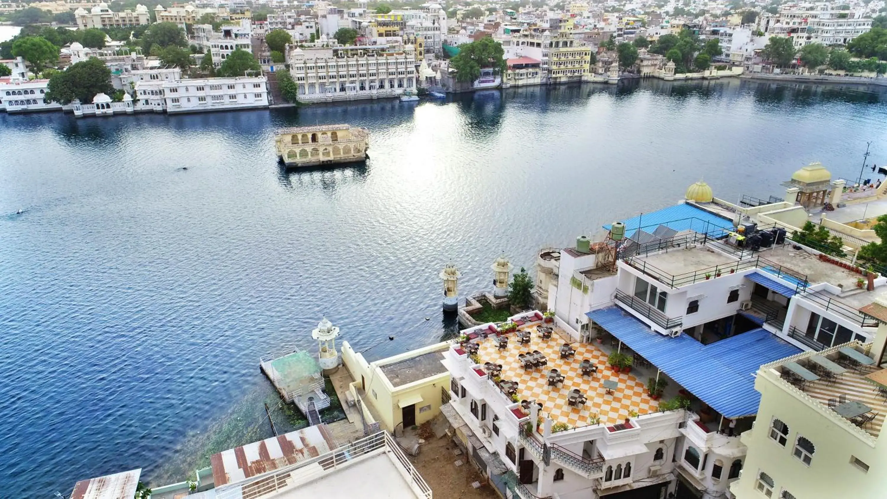 Lake view in Hotel Devraj Niwas on Lake Pichola Lake view in Hotel Devraj Niwas on Lake Pichola