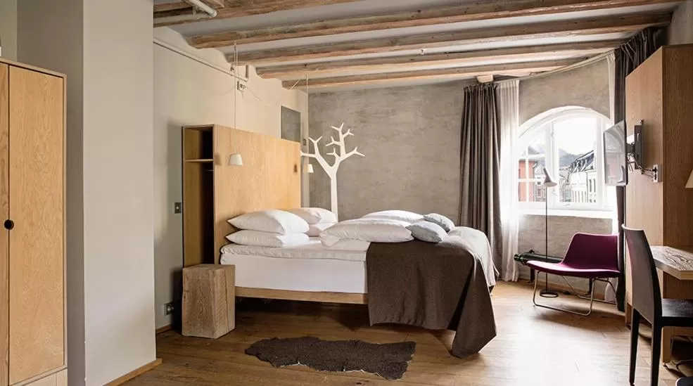 Bed in Hotel Brosundet