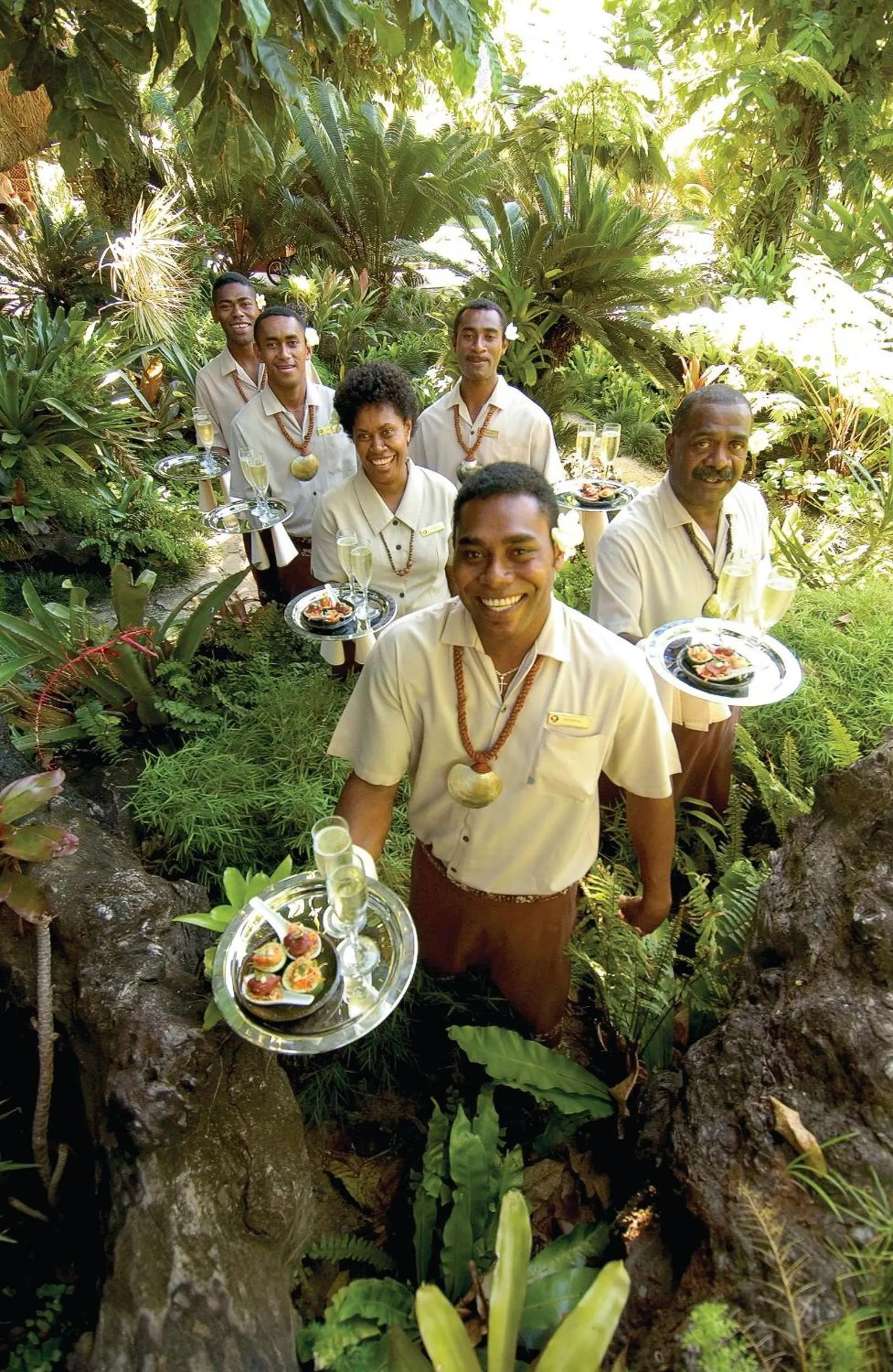 People in Outrigger Fiji Beach Resort