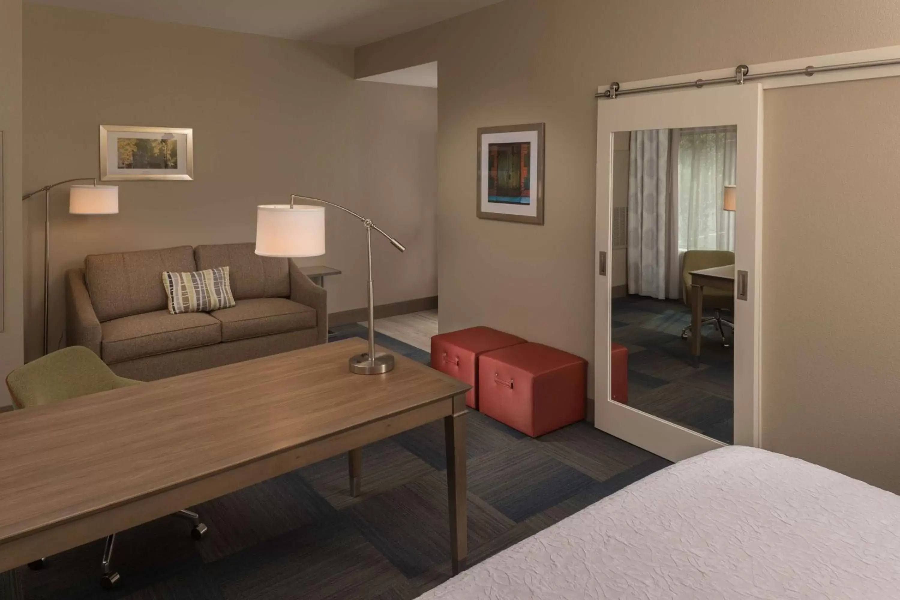 Bed, Seating Area in Hampton Inn & Suites-Asheville Biltmore Village, NC