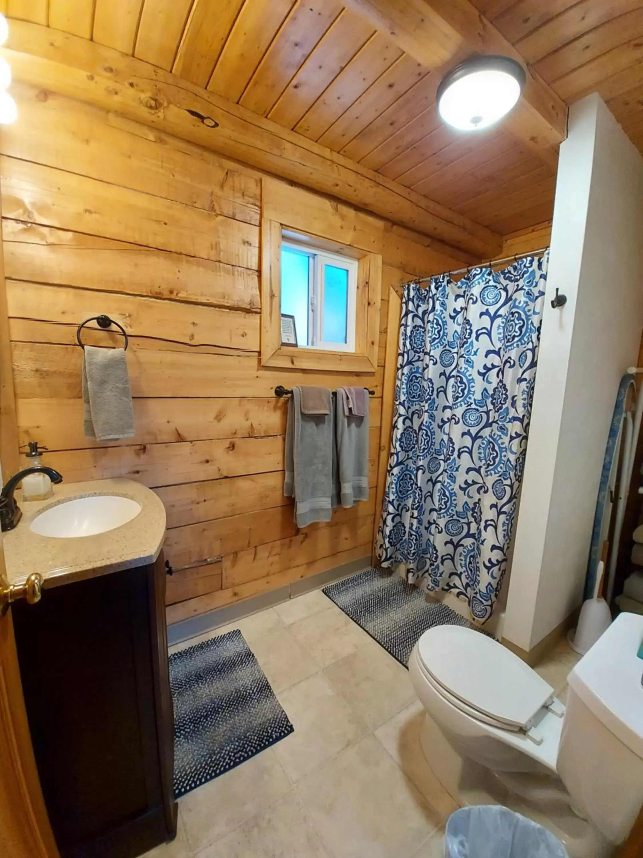 Bathroom in Hatcher Pass Cabins
