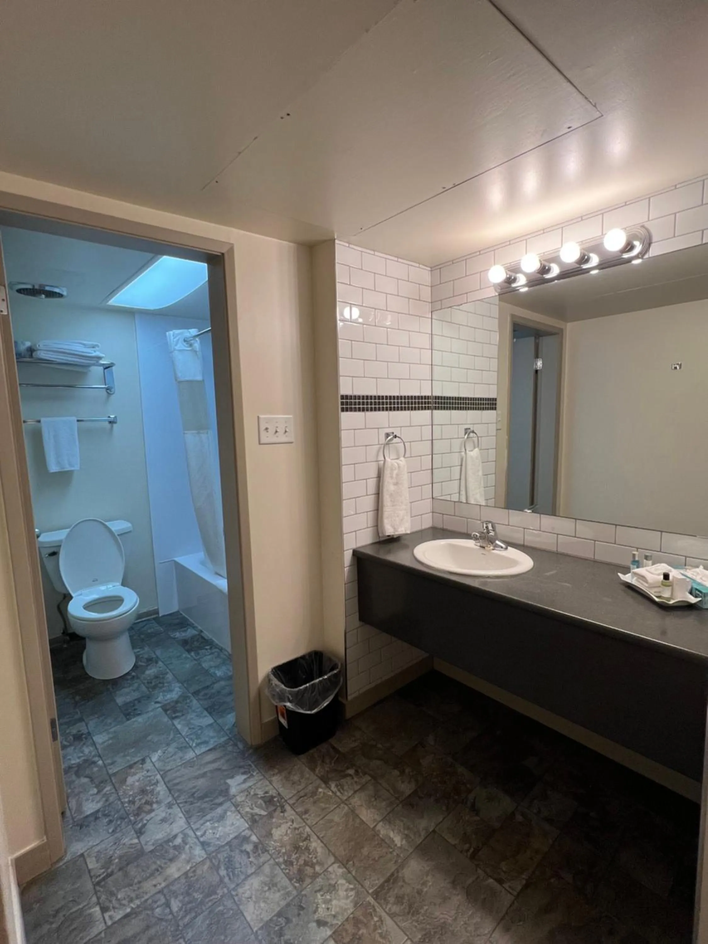 Bathroom in Divya Sutra Plaza and Conference Centre, Vernon, BC