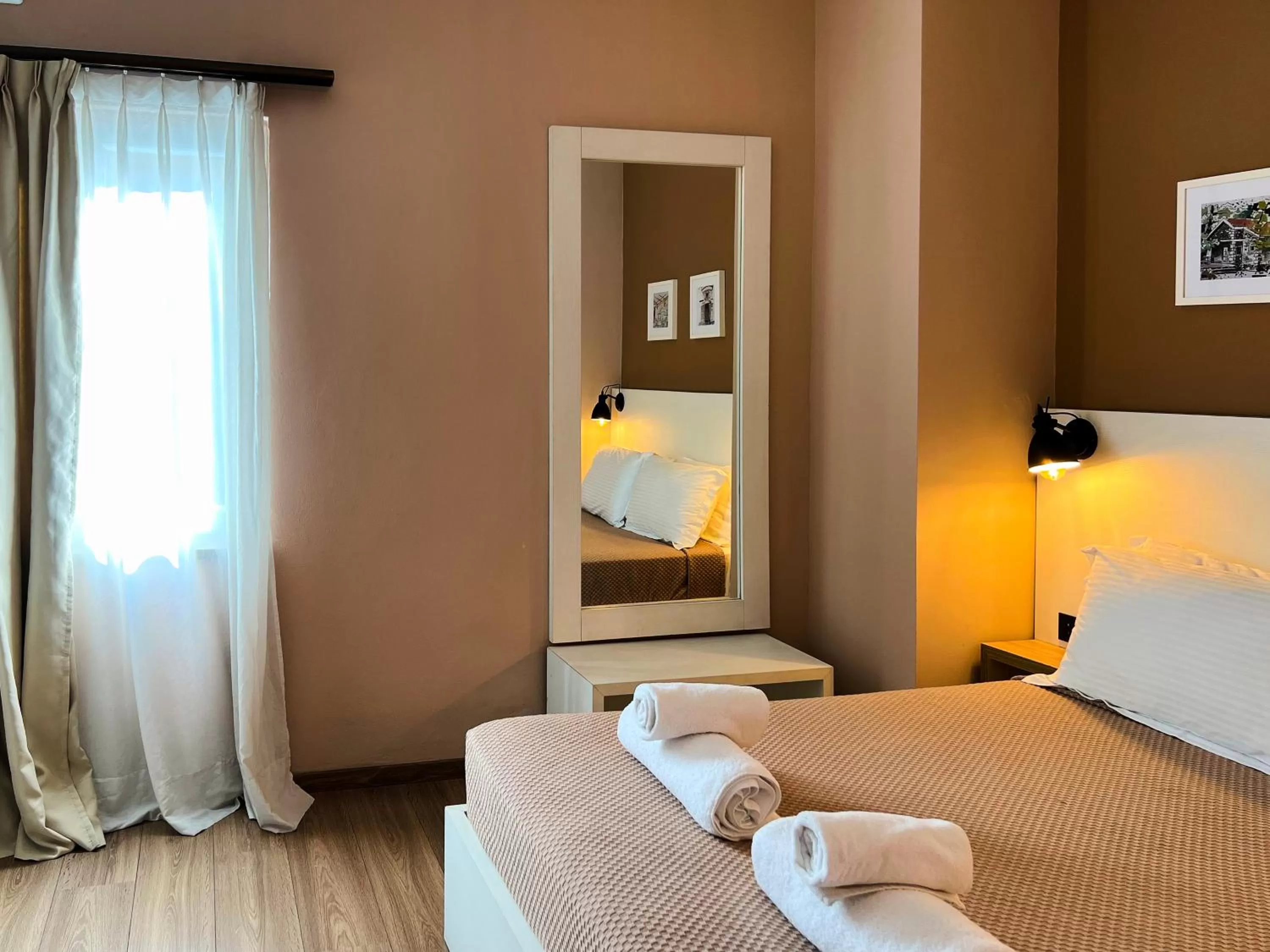 Bed in Oda Hotel Tirana