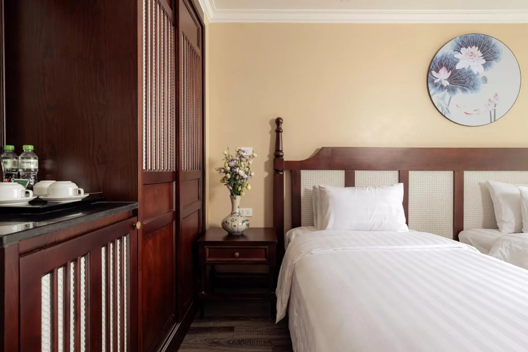 Bedroom, Bed in Hanoi Golden Lotus Aman Hotel Bedroom, Bed in Hanoi Golden Lotus Aman Hotel