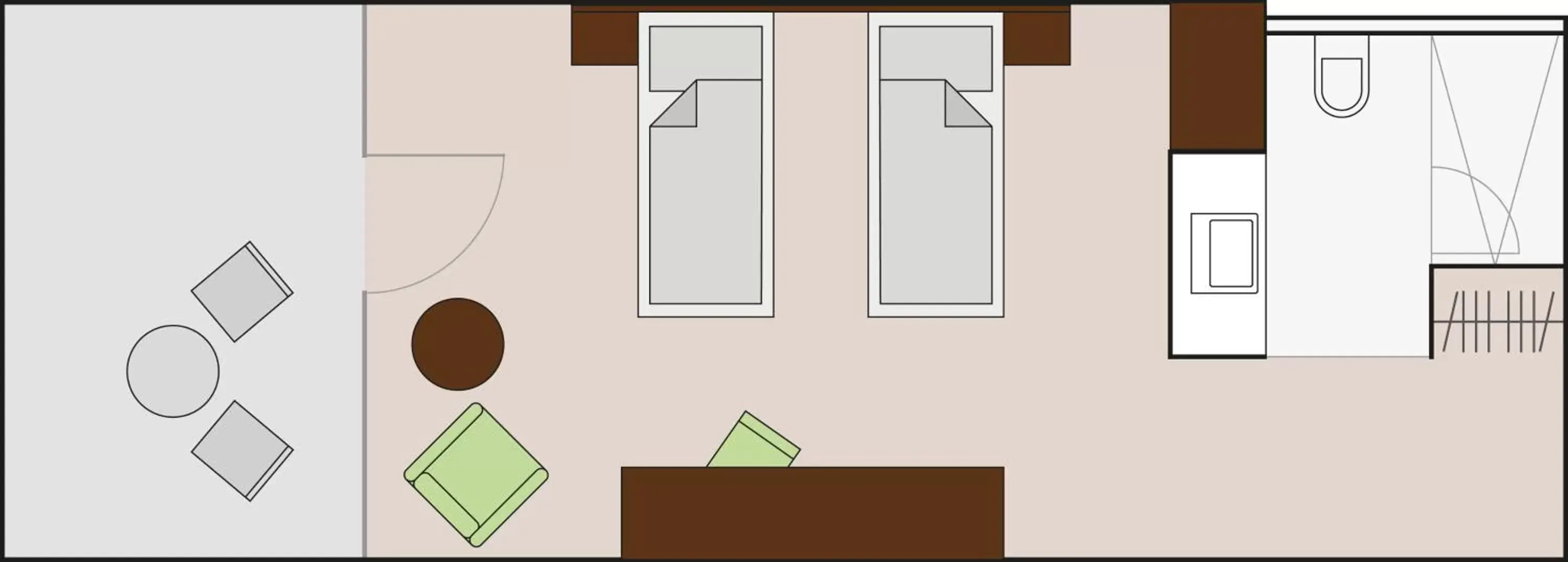 Photo of the whole room, Floor Plan in Hotel Artos Interlaken