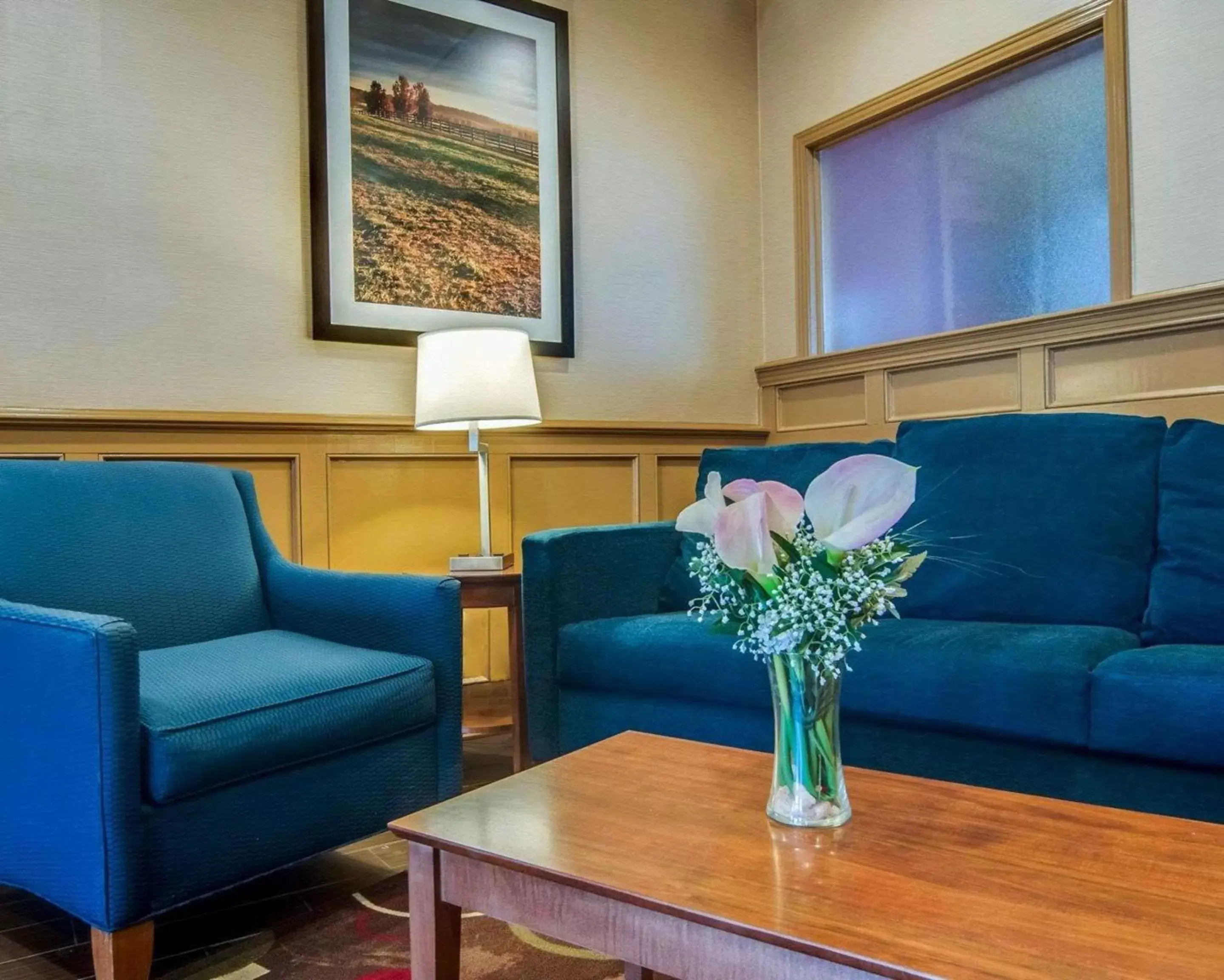 Lobby or reception, Seating Area in Comfort Inn & Suites Raphine - Lexington near I-81 and I-64