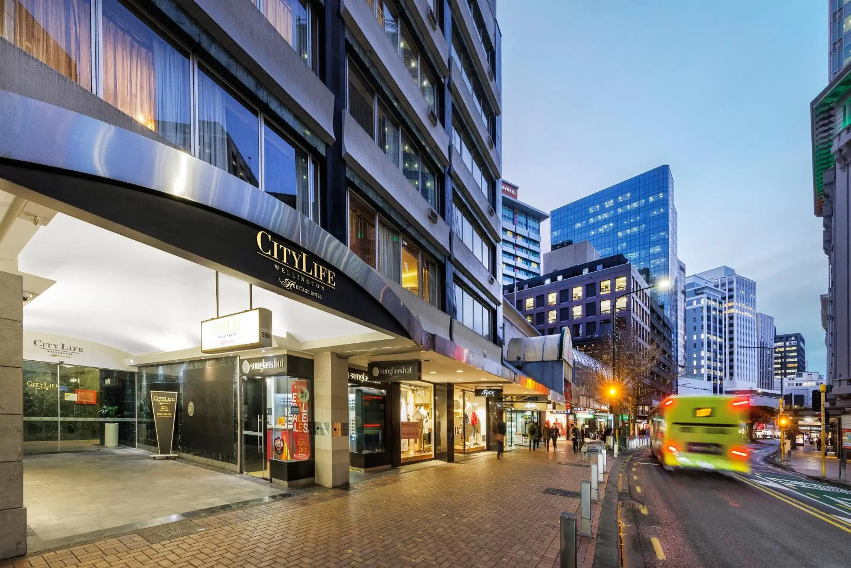 Facade/entrance in CityLife Wellington Facade/entrance in CityLife Wellington