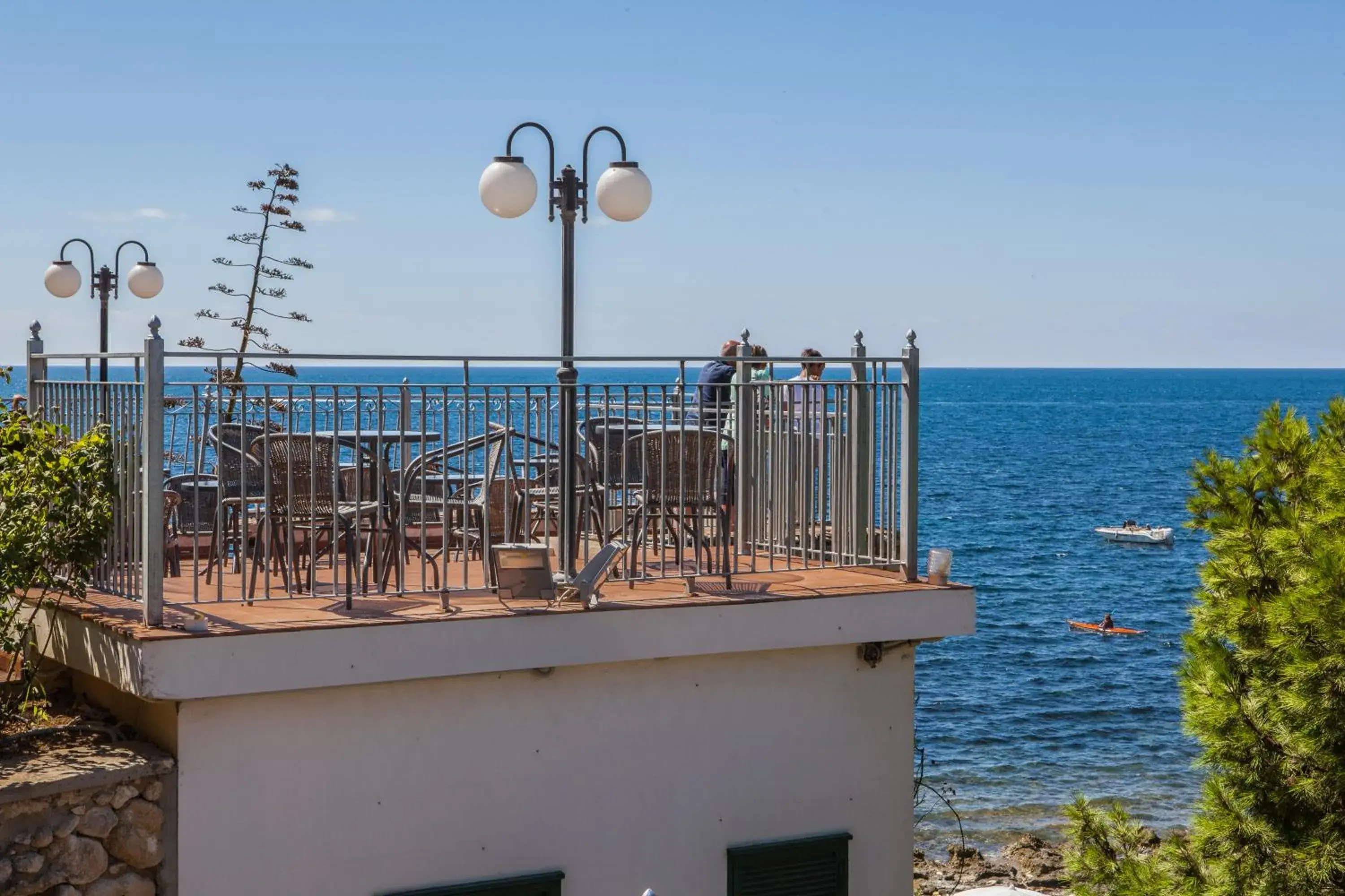 Garden, Balcony/Terrace in Hotel Calamosca