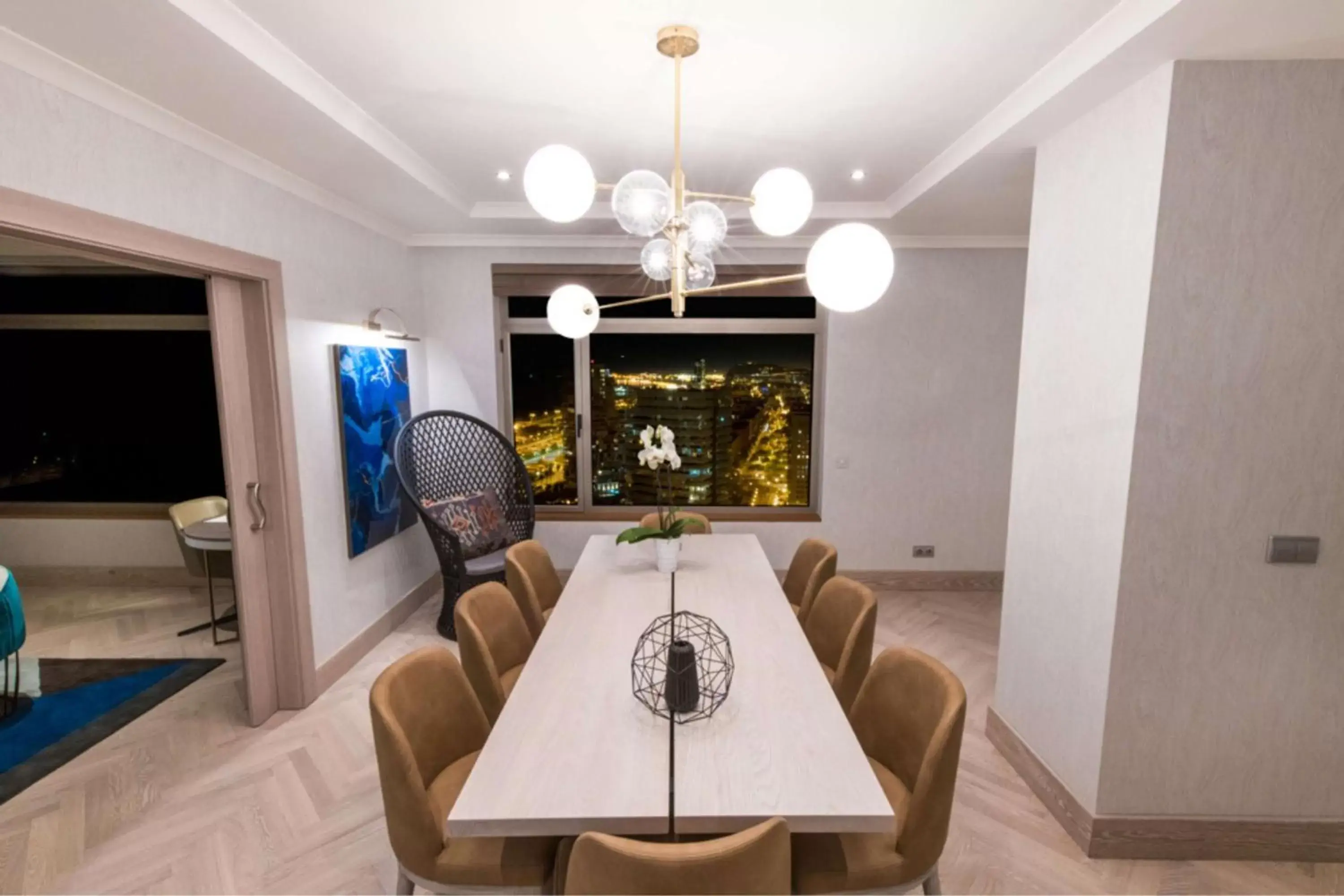 Living room, Dining Area in Hilton Diagonal Mar Barcelona