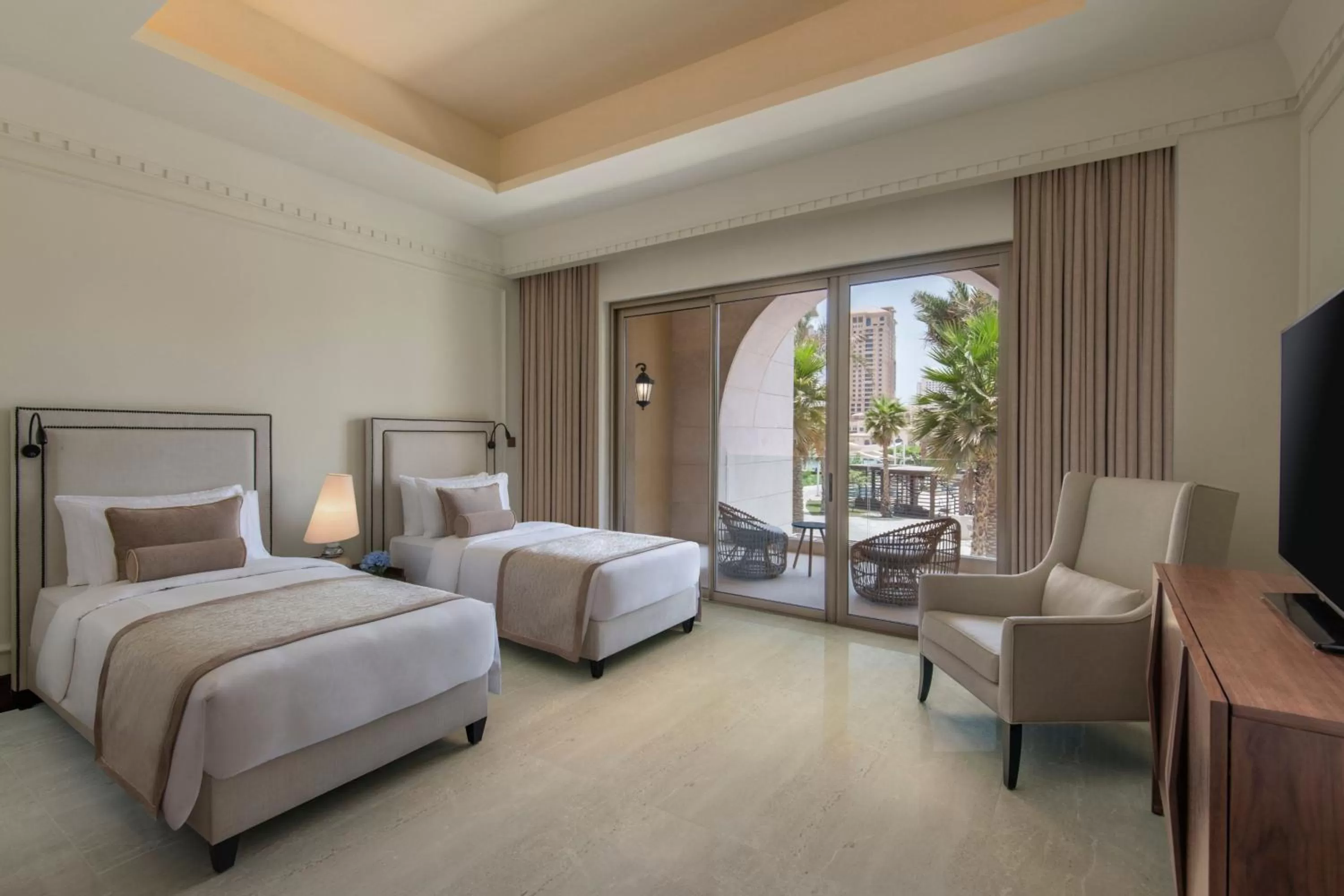 Bedroom, Bed in The St. Regis Marsa Arabia Island, The Pearl Qatar