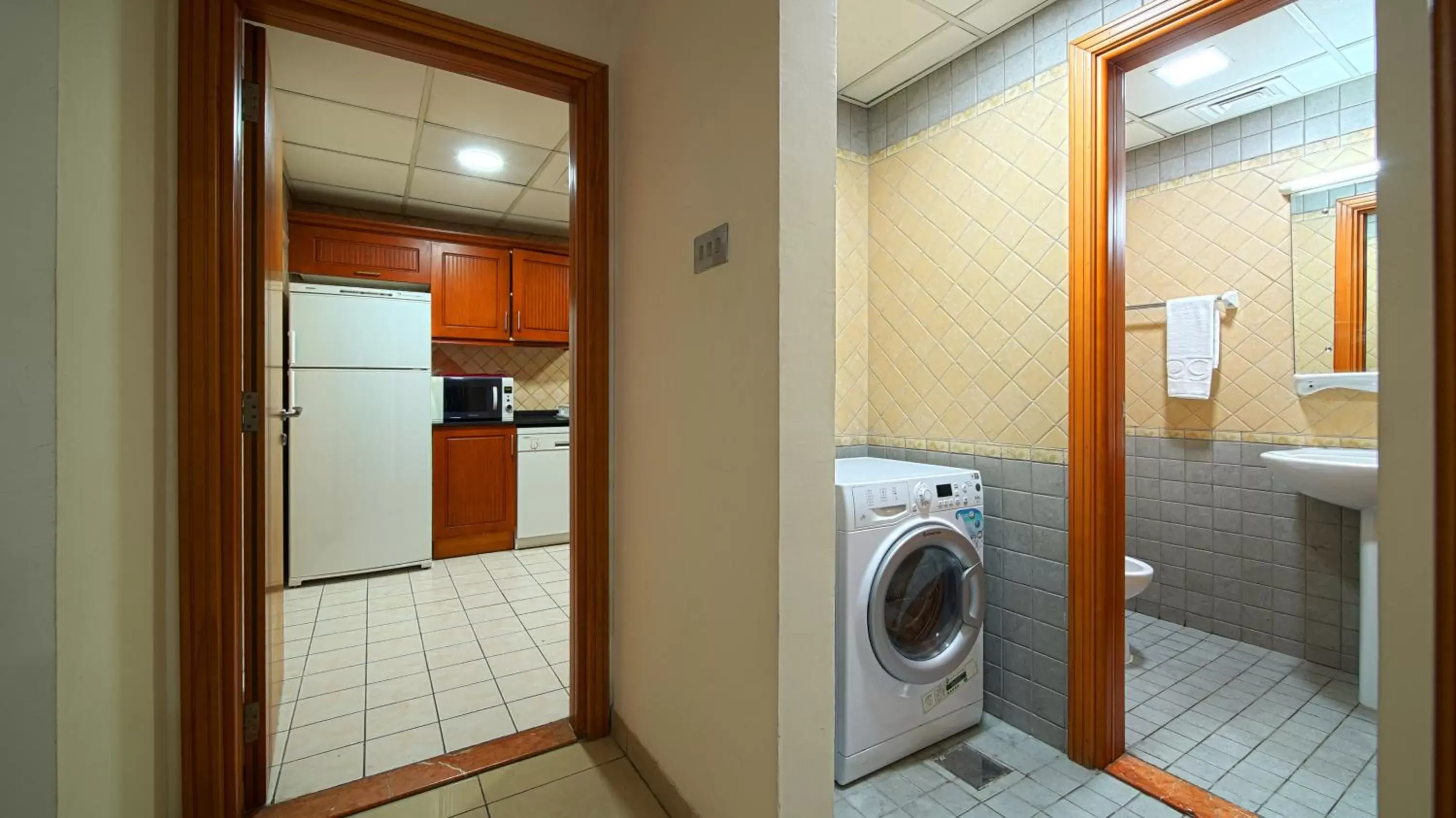 washing machine, Bathroom in Rose Garden Hotel Apartments - Bur Dubai