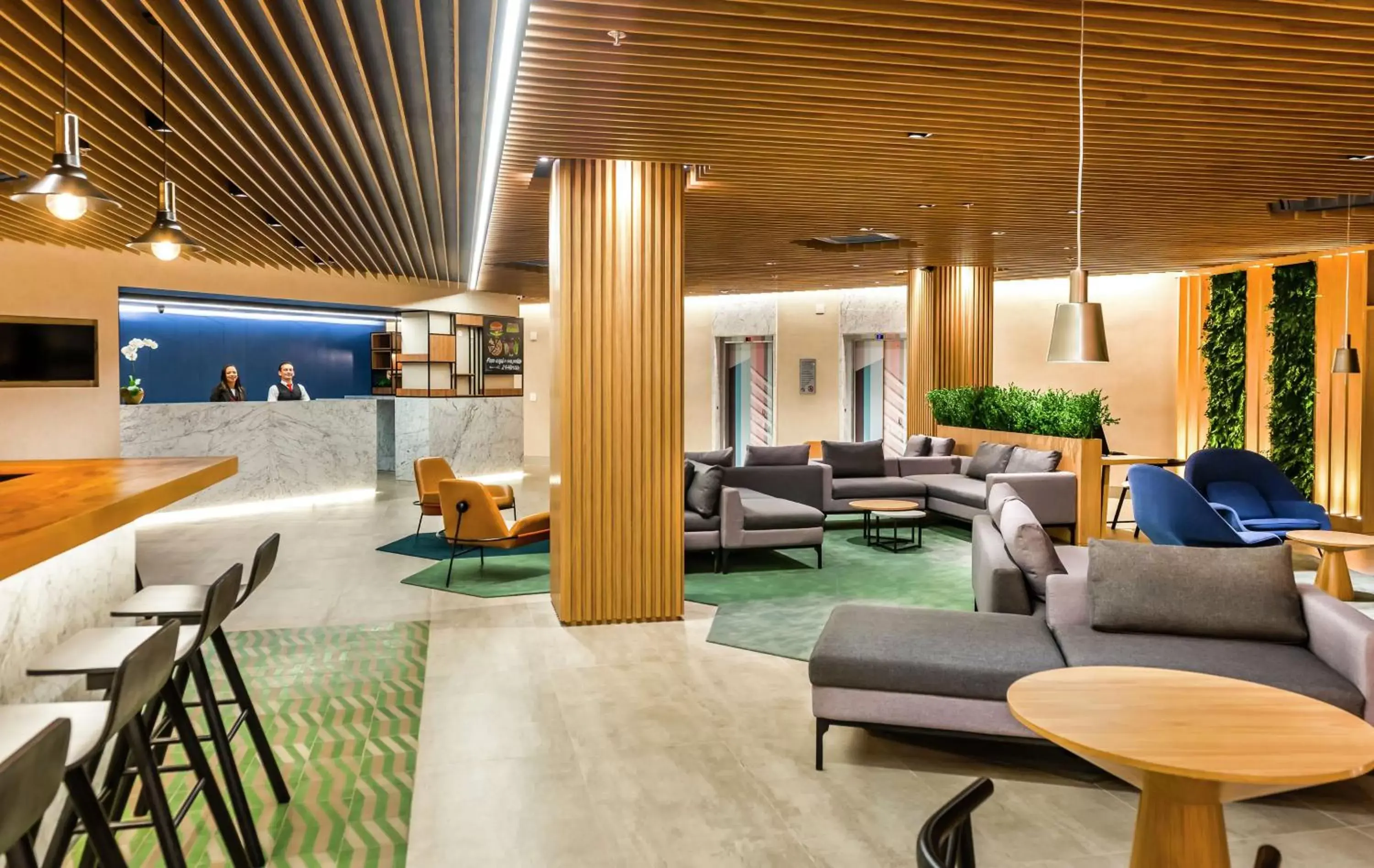 Lobby or reception in Hampton by Hilton Guarulhos Airport Lobby or reception in Hampton by Hilton Guarulhos Airport