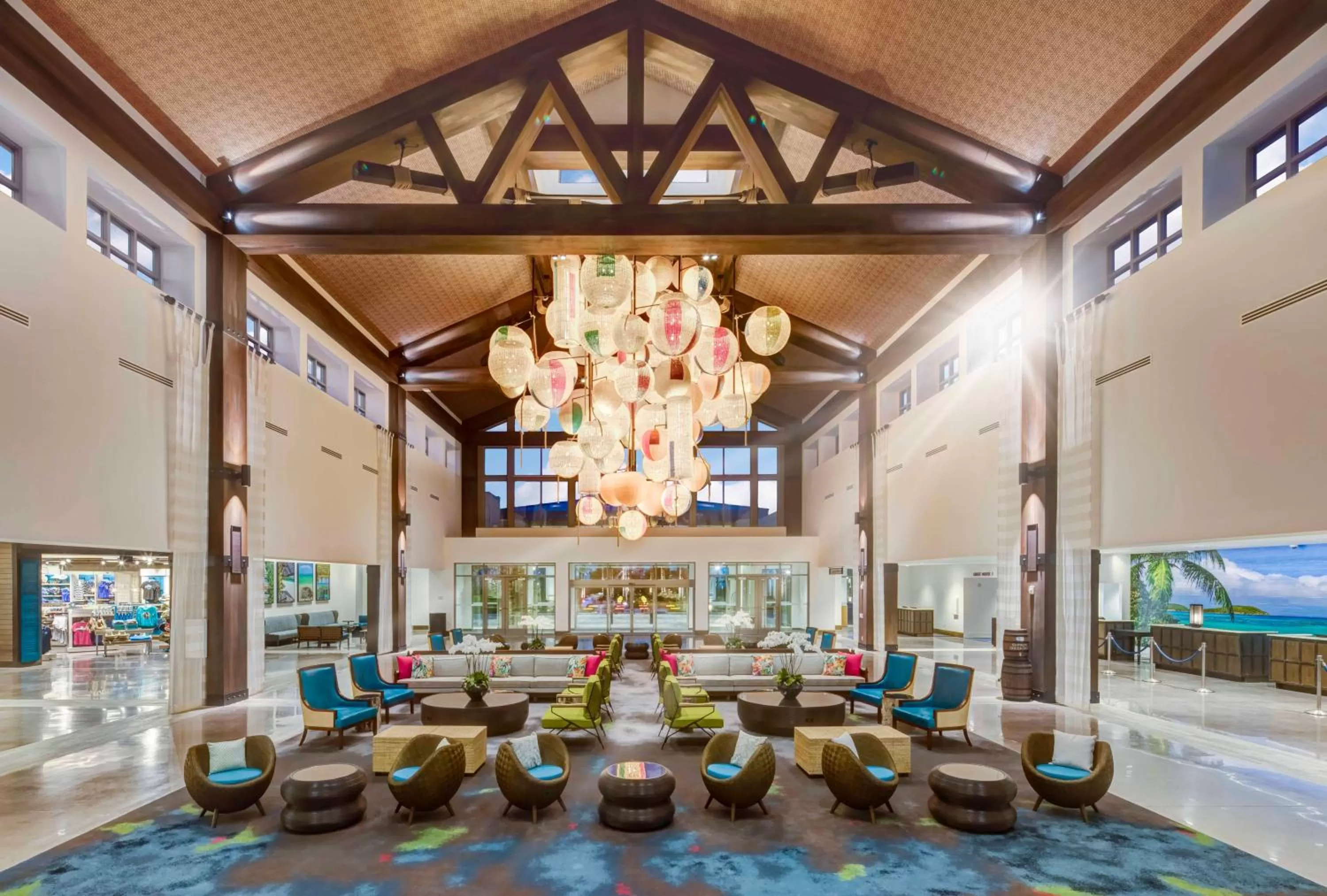 Lobby or reception in Universal's Loews Sapphire Falls Resort