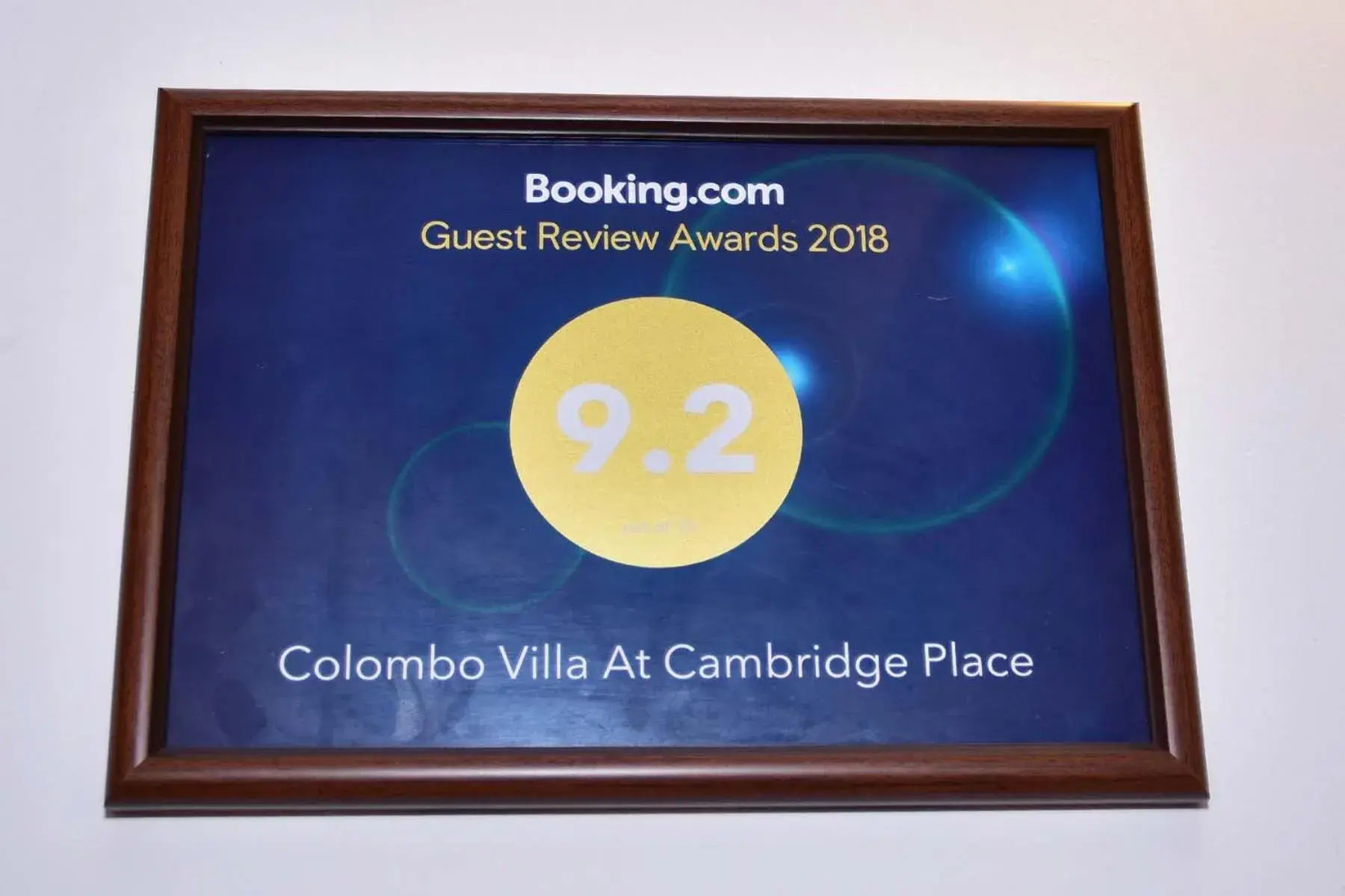 Certificate/Award in Colombo Villa at Cambridge Place