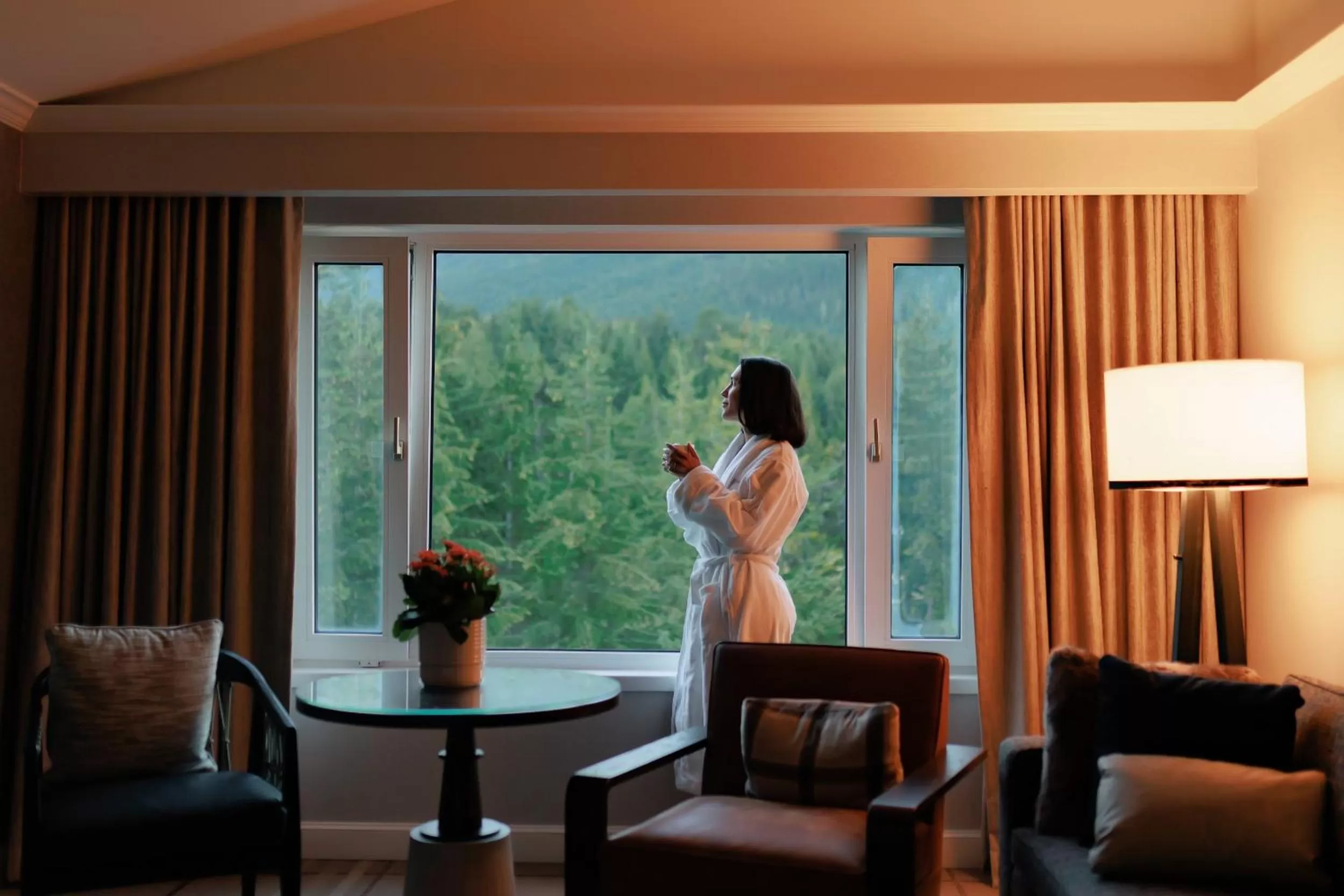 Seating area in Fairmont Chateau Whistler