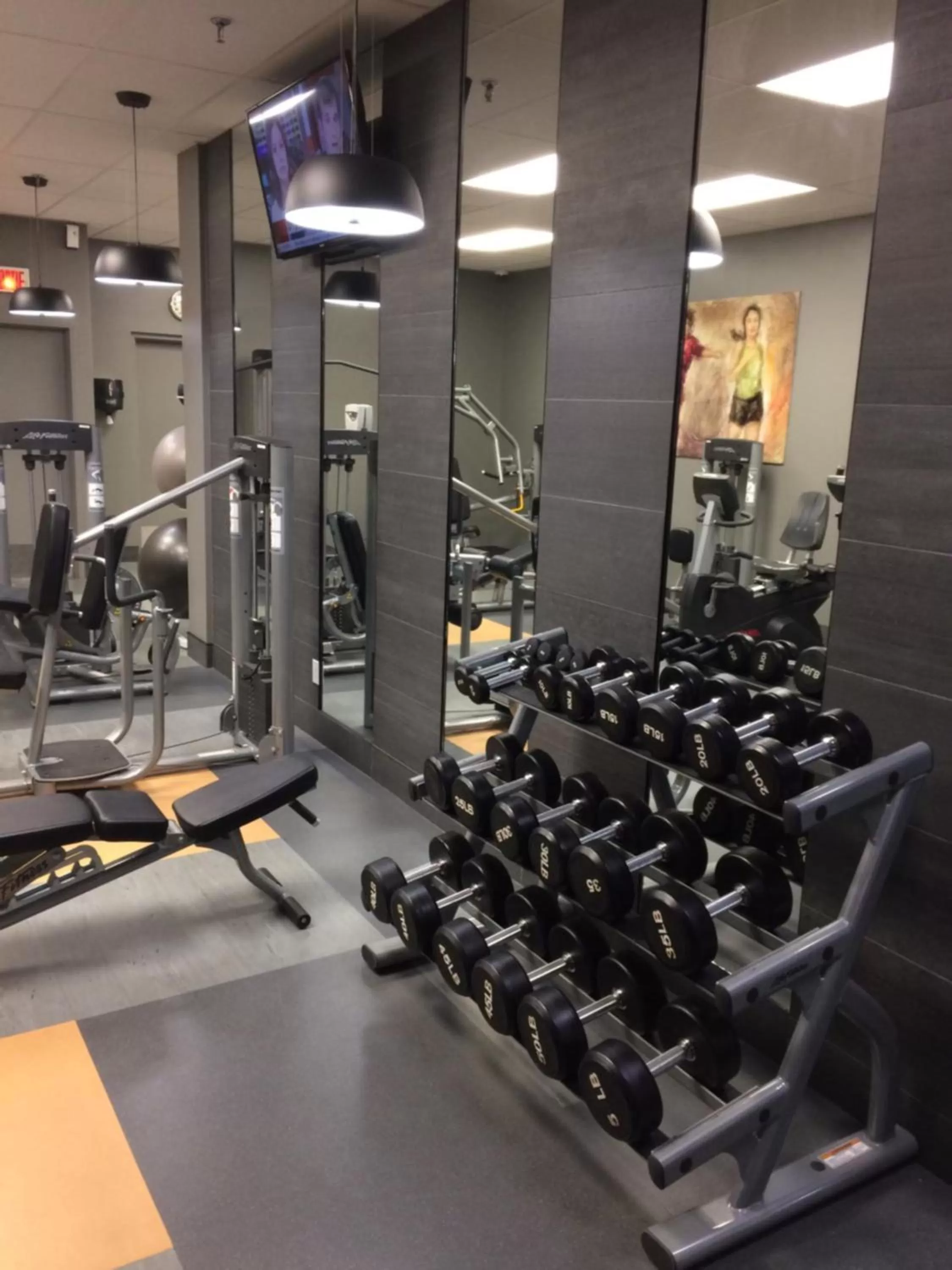 Fitness centre/facilities in Auberge Godefroy