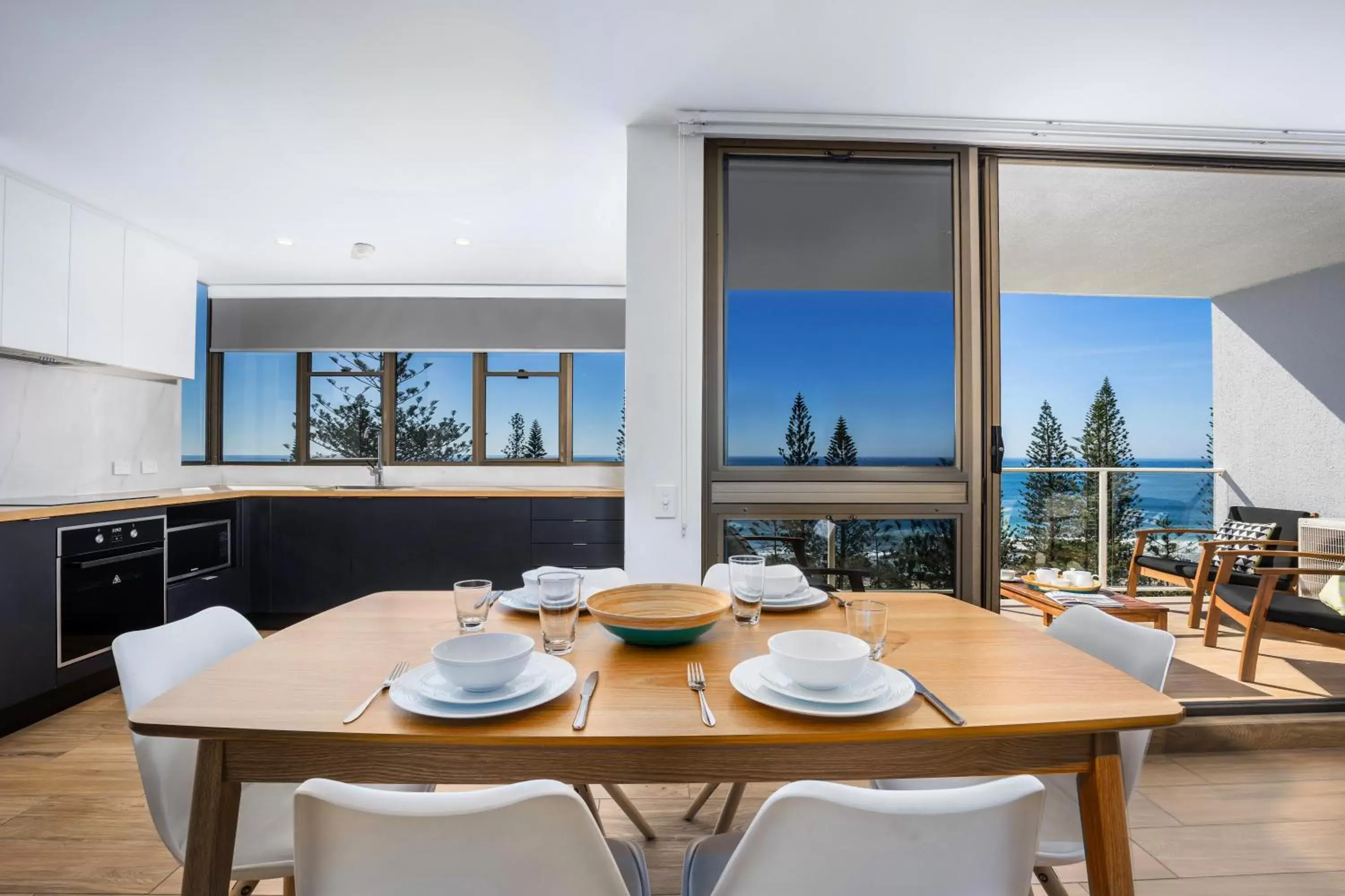 Kitchen or kitchenette, Dining Area in Pacific Beach Resort