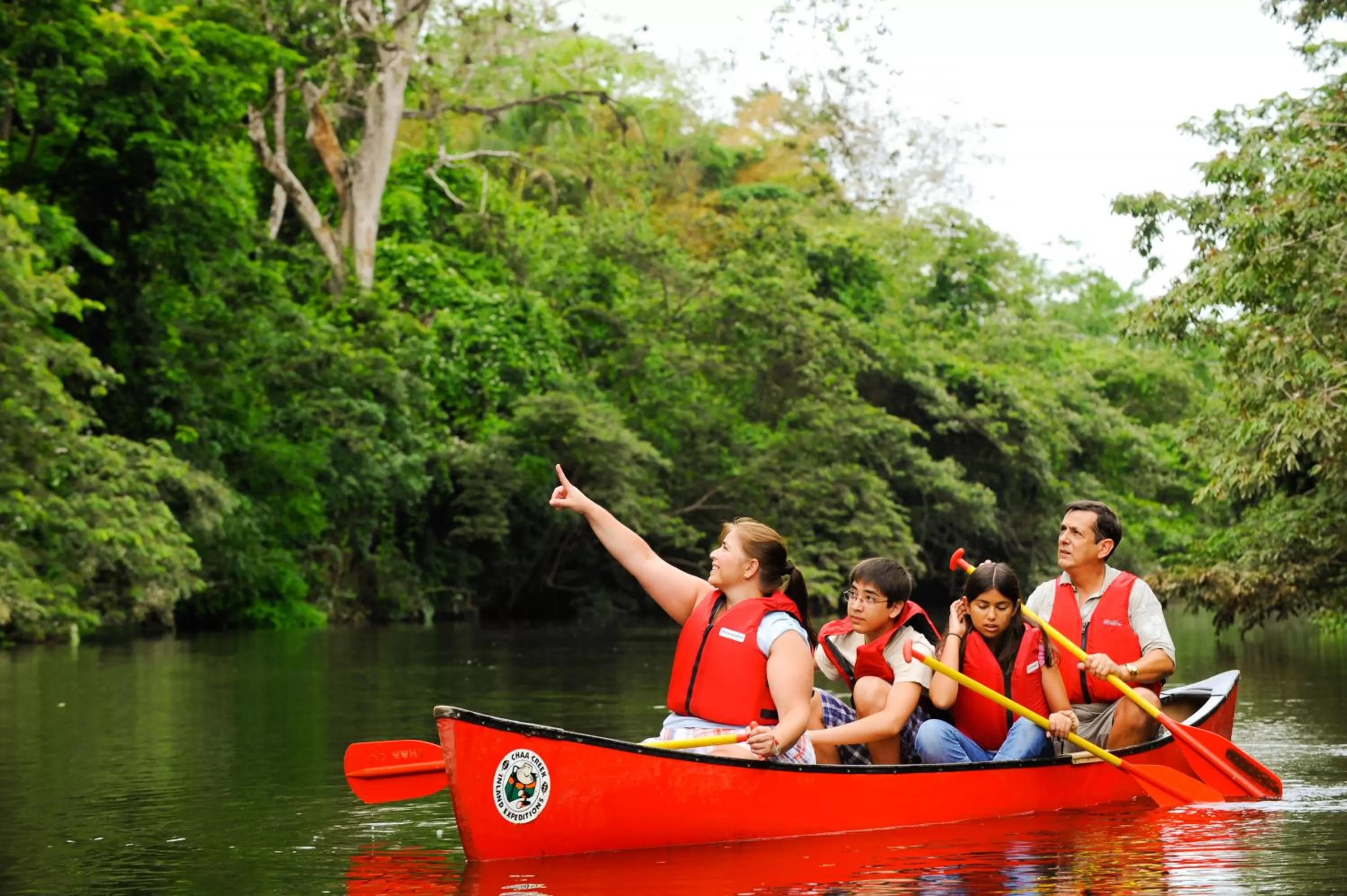 Canoeing in The Lodge at ChaaCreek